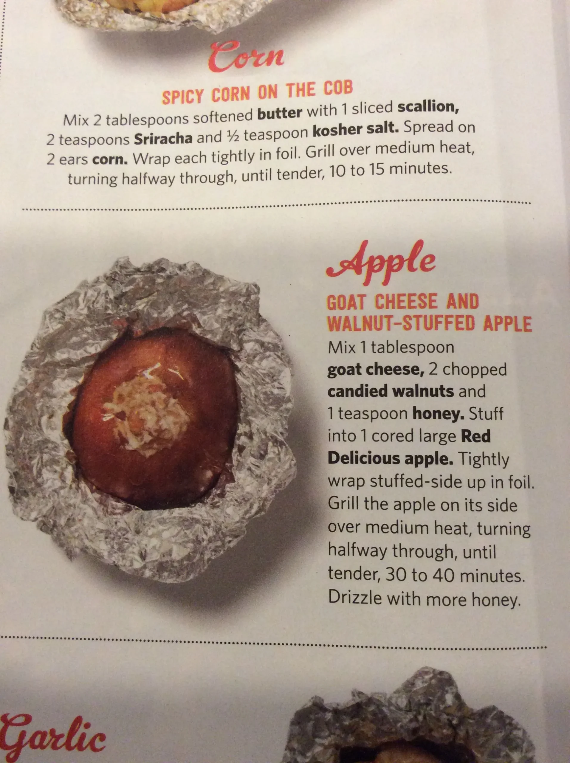 Goat Cheese and Walnut Stuffed Apple