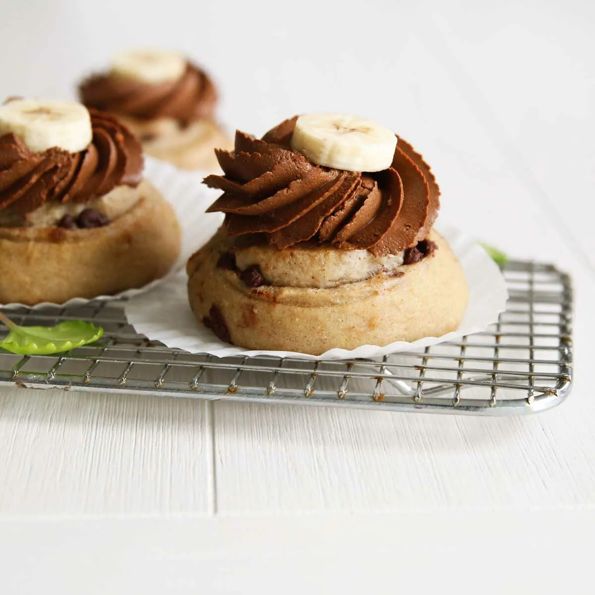 Golden Chocolate Chip Cinnamon Rolls Vegan