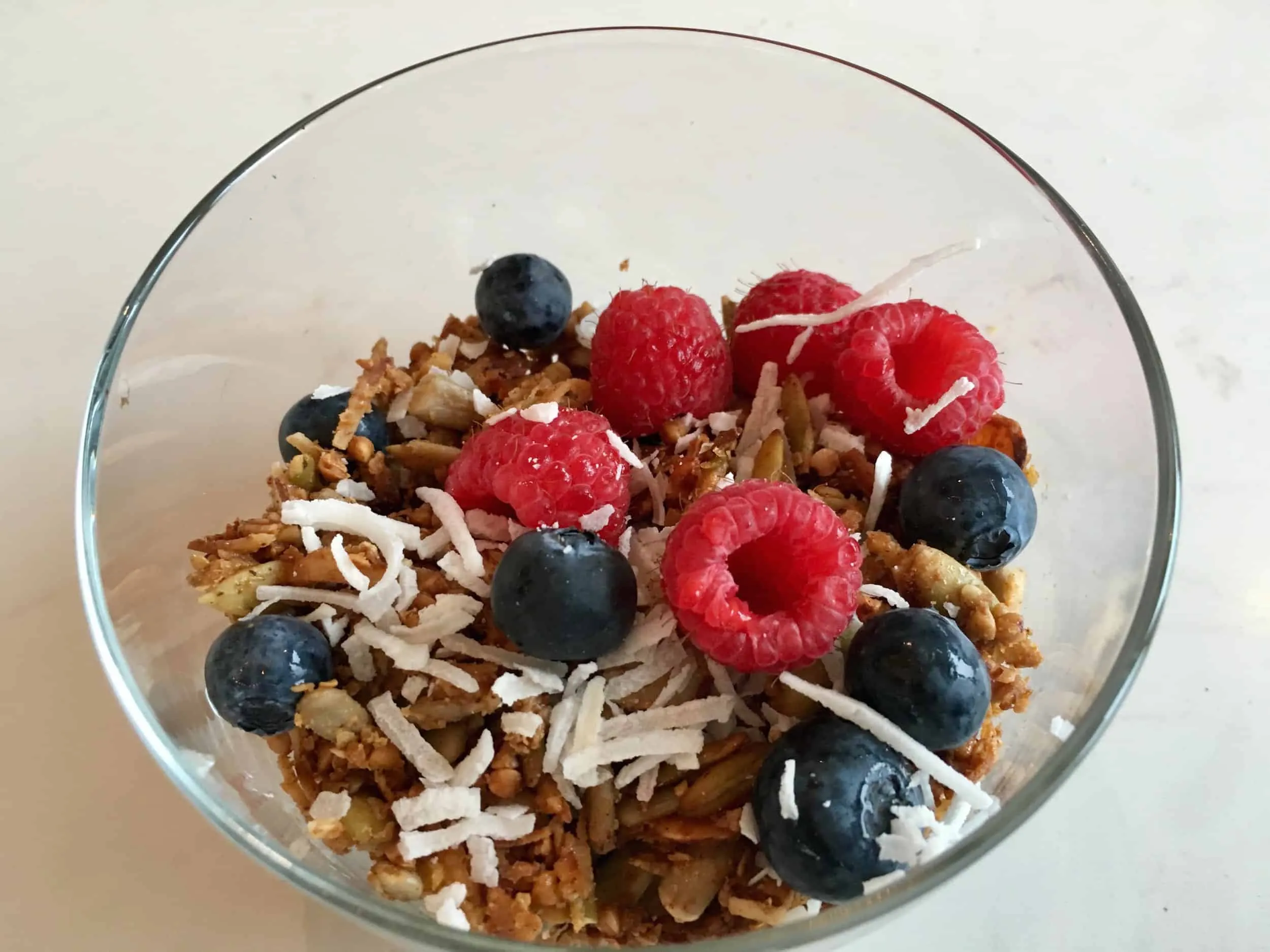 Grain Free Granola Strawberries Paleo