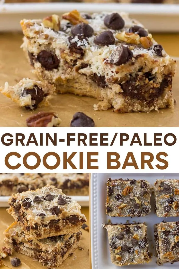 Grain Free Magic Cookie Bars Dairy Free Refined Sugar Free