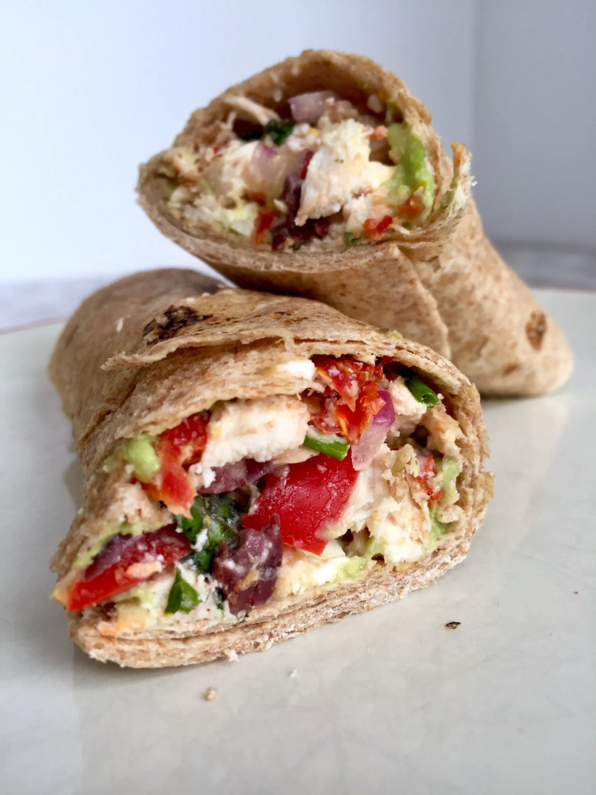 Greek Chicken Salad Wraps