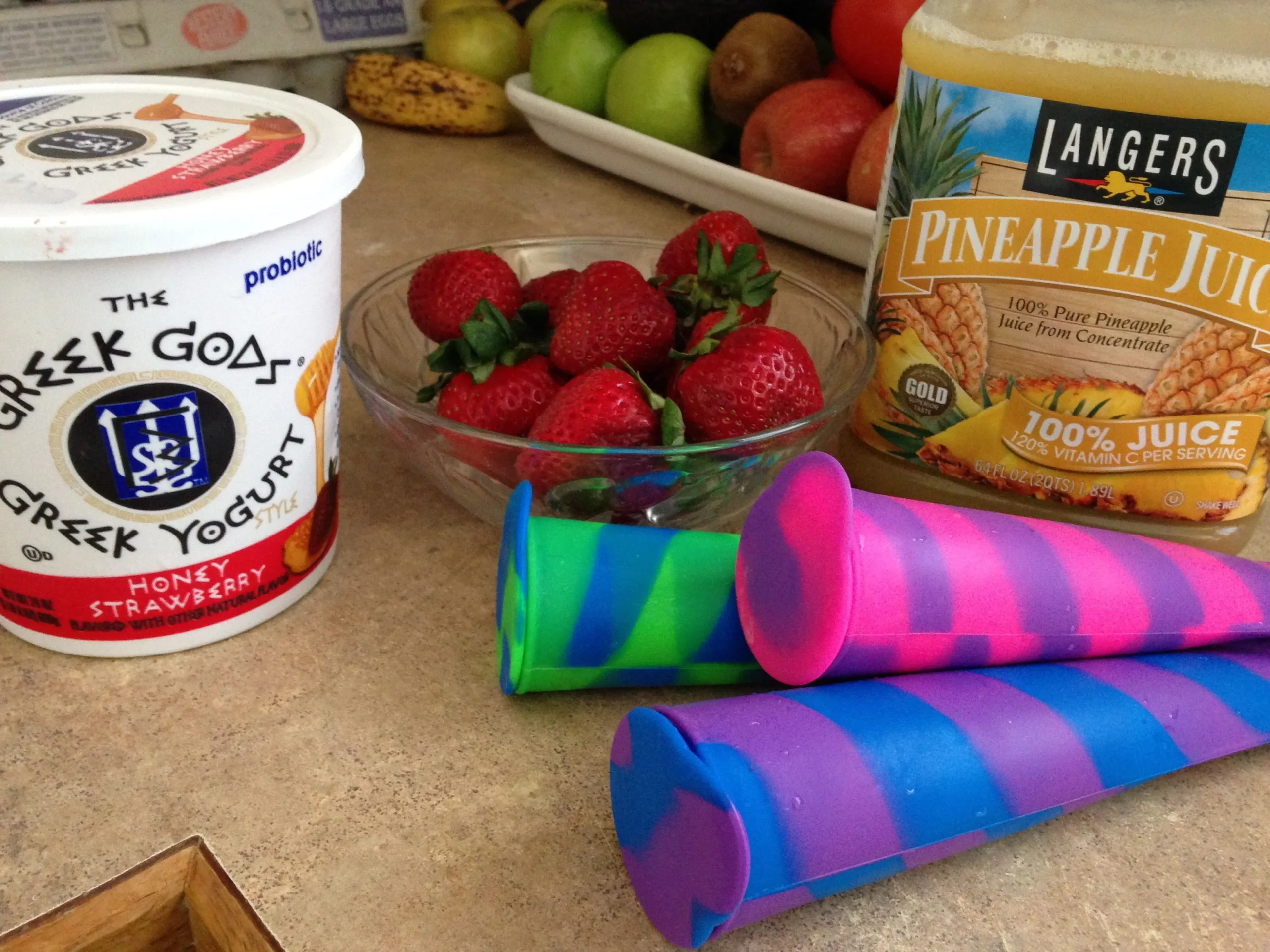 Greek Yogurt Fruit Pops
