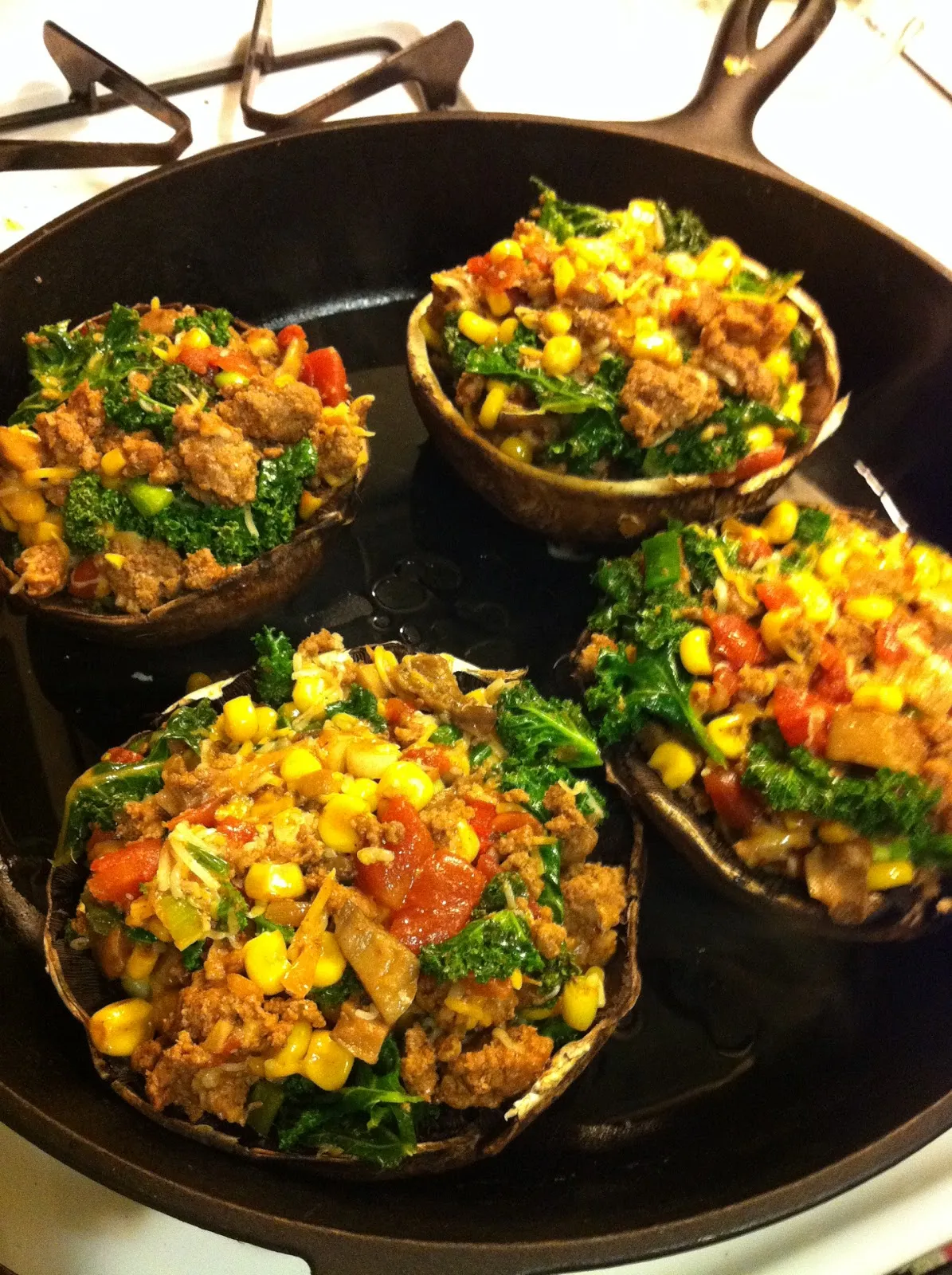 Green Bean Stuffed Portobellos