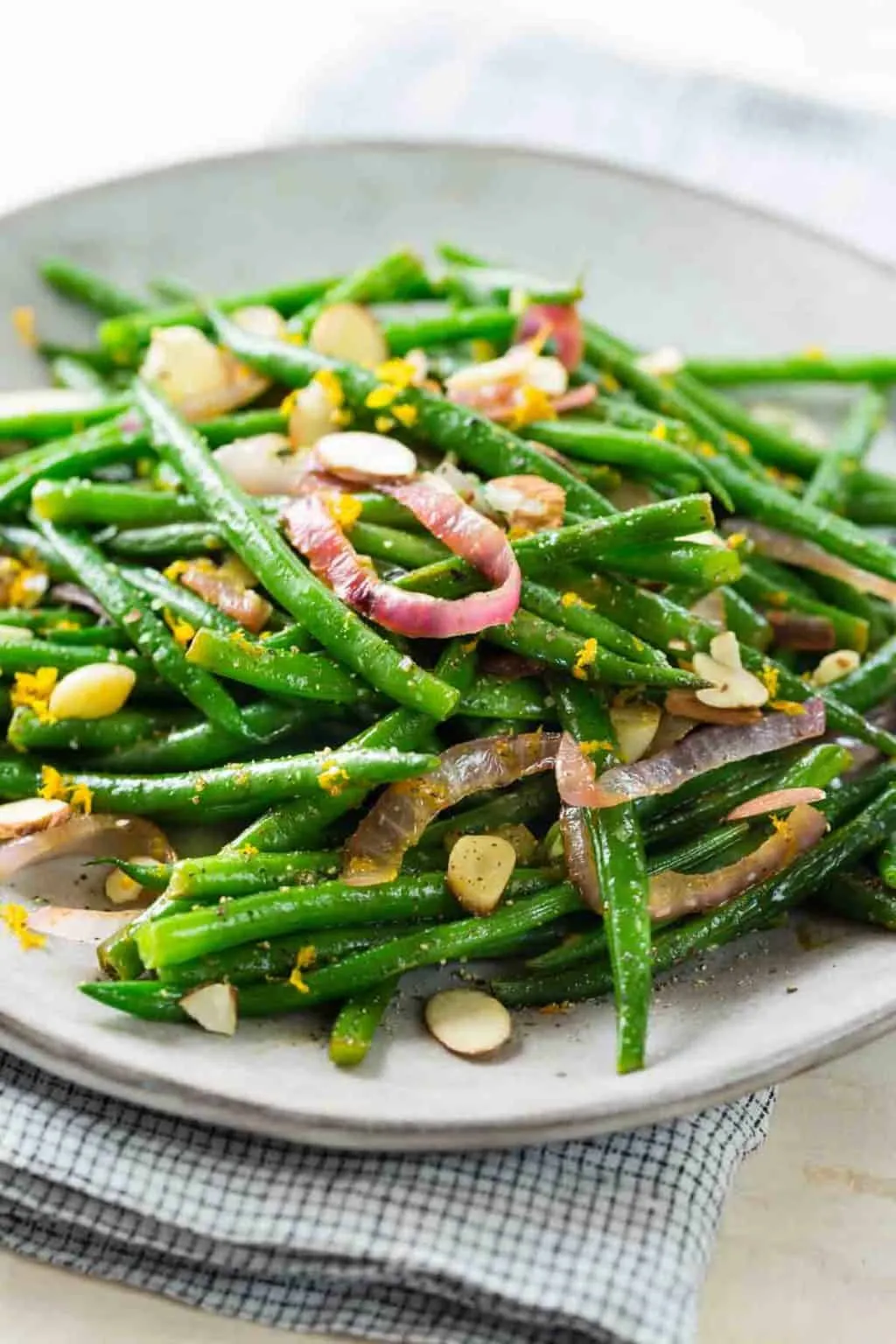 Green Beans Water Chestnuts and Almonds