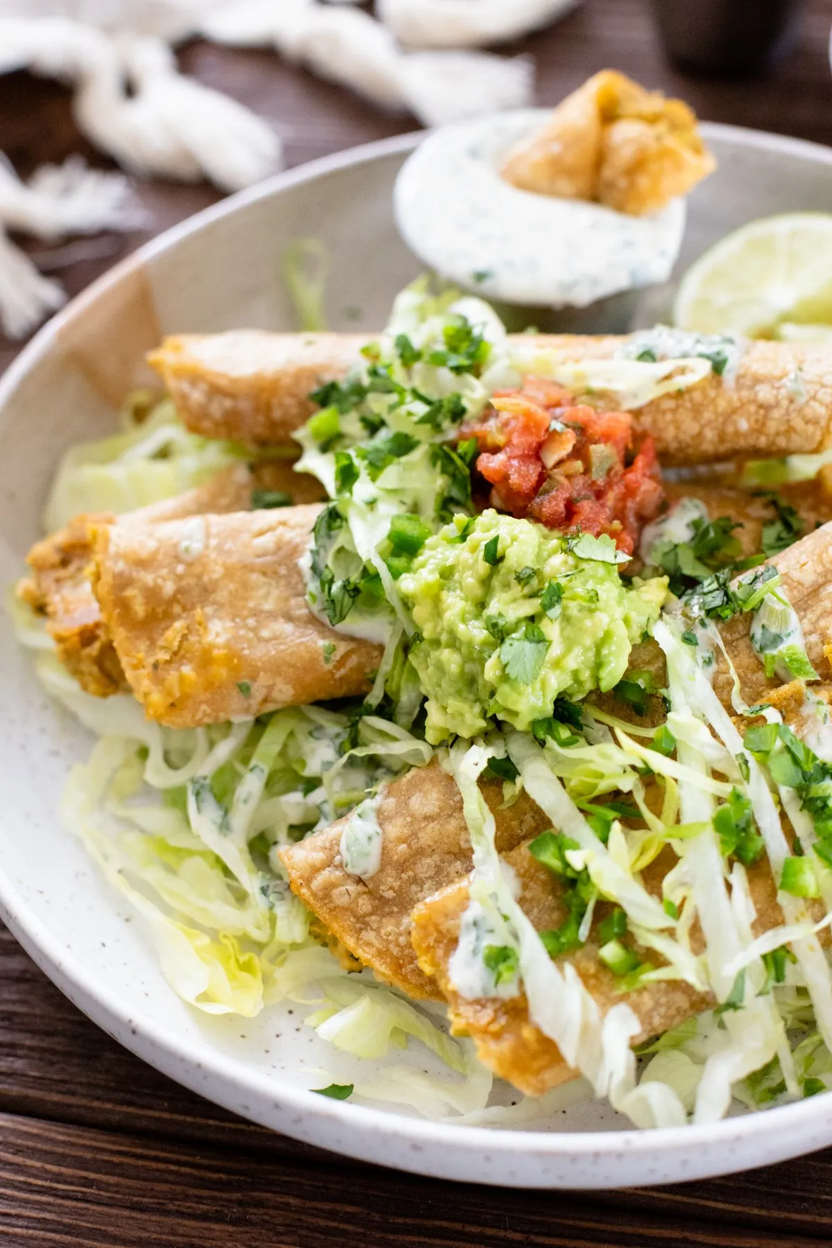 Green Chile Chickpea Taquitos