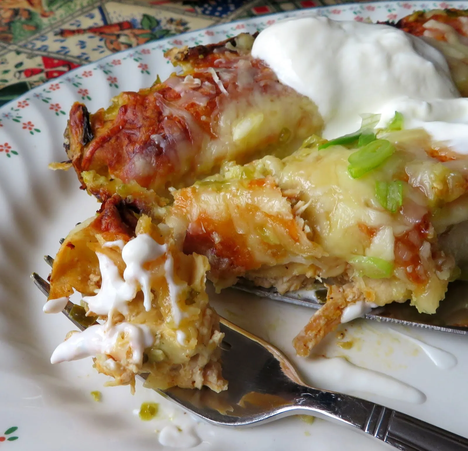 Green Chili Turkey Enchiladas