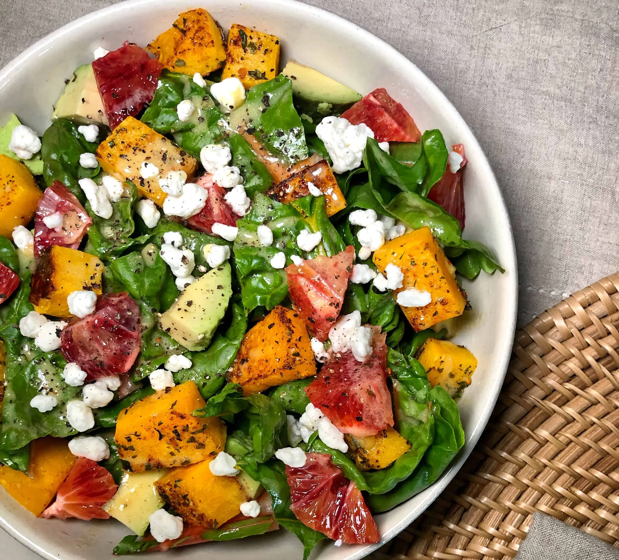 Green Salad with Blood Orange Vinaigrette