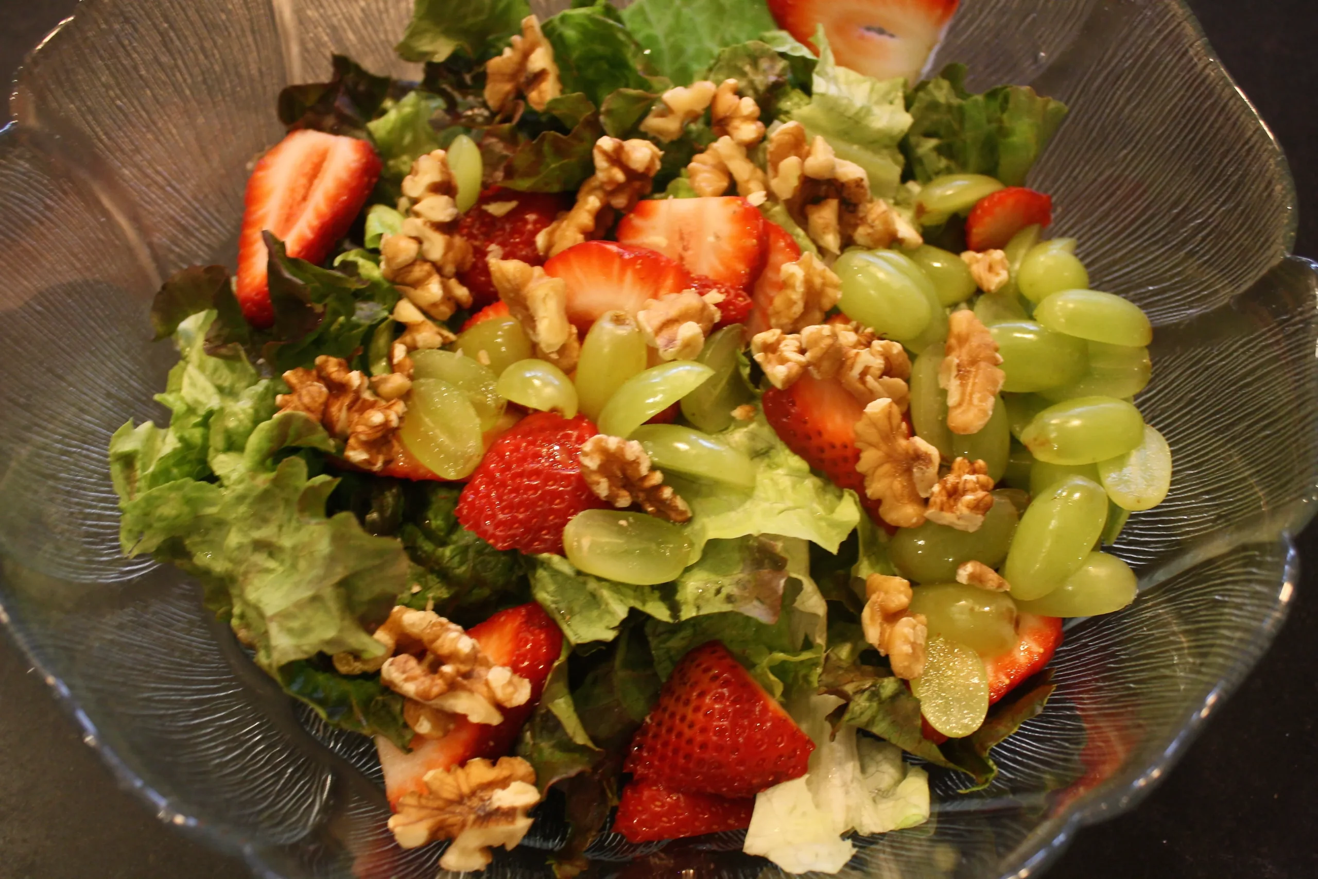 Green Salad with Macerated Fruit and Nuts