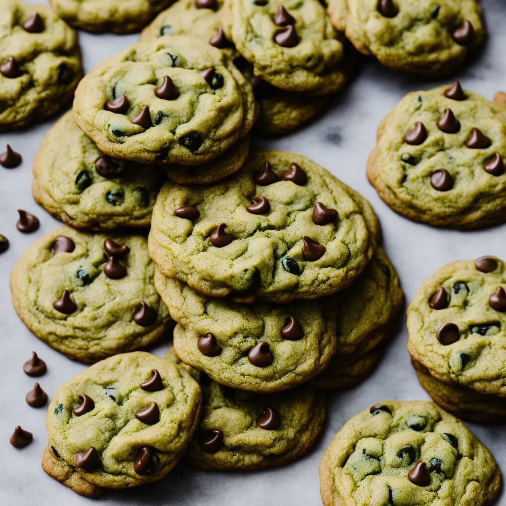 Green Tea Chocolate Chip Cookies