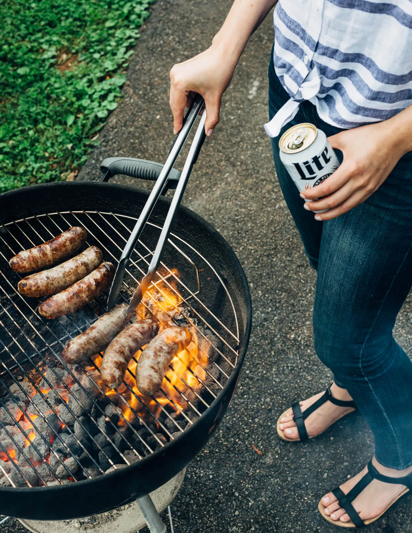 Grilled Beer Braised Brats