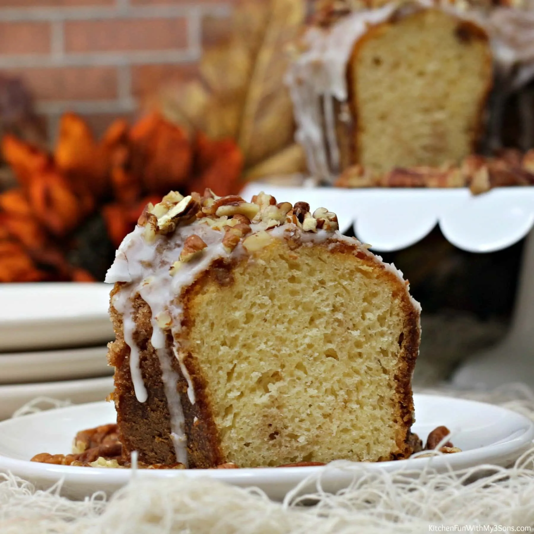Grilled Bourbon Pecan Butter Cake