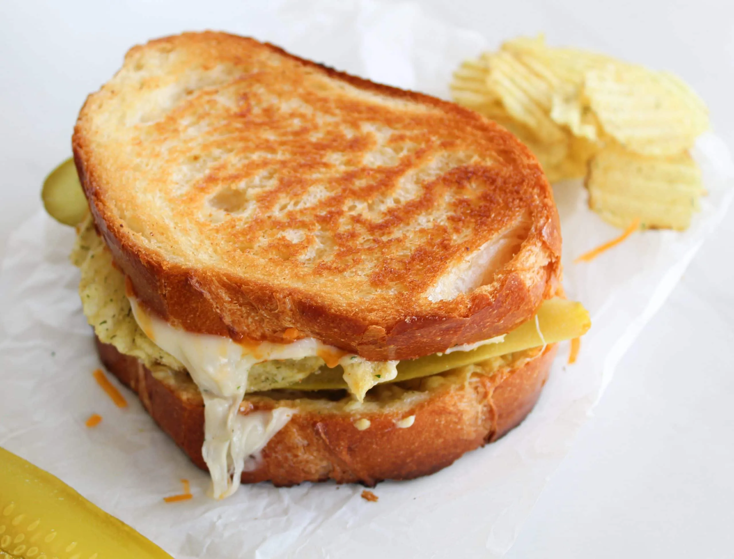 Grilled Cheese and Pickle Panini