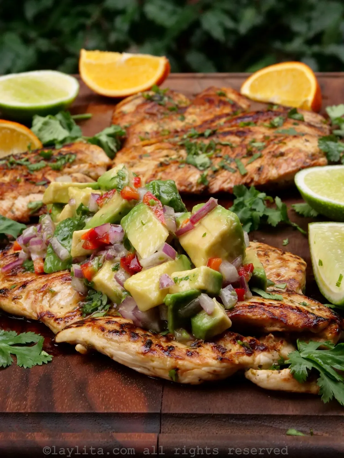 Grilled Chicken Avocado Salsa