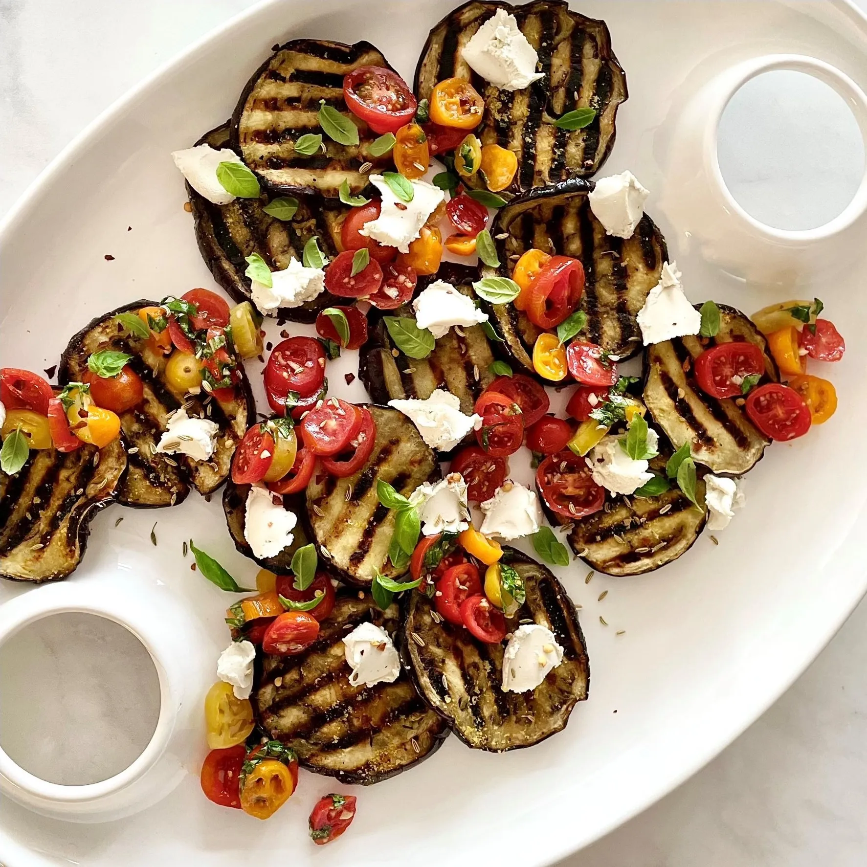 Grilled Eggplant with Salsa