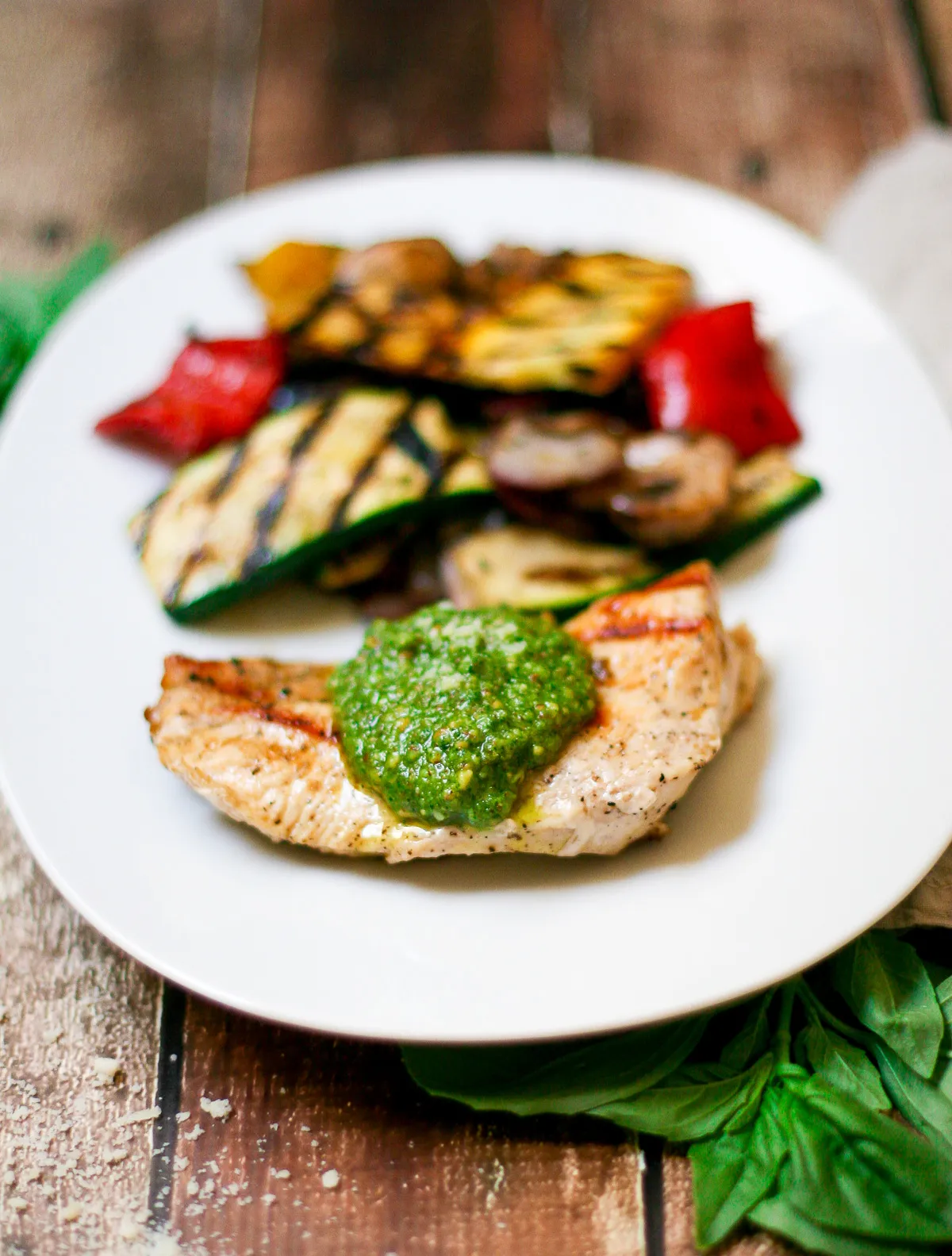 Grilled Herb Chicken with Pesto