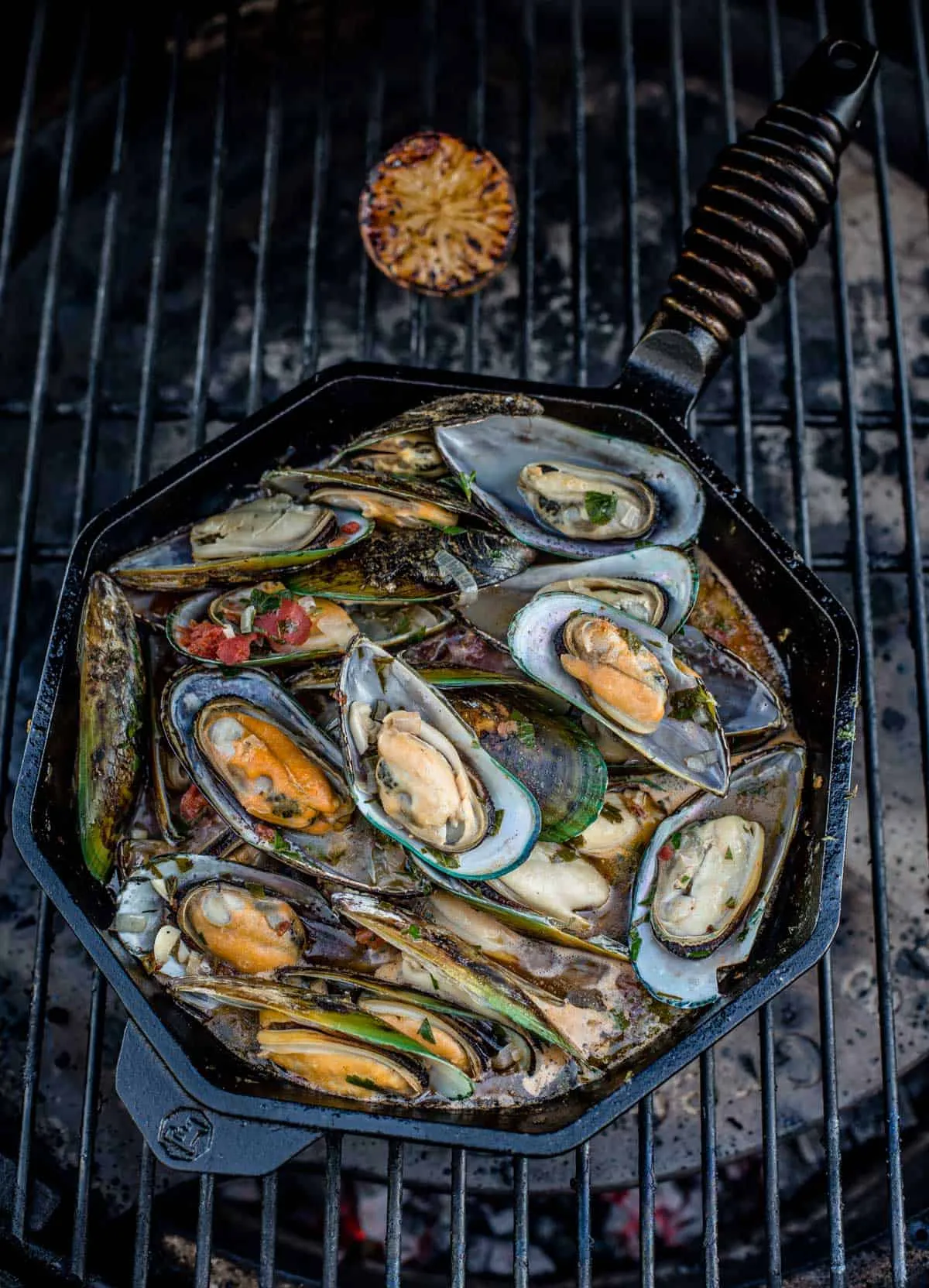 Grilled Mussels with Hot Fish Sauce