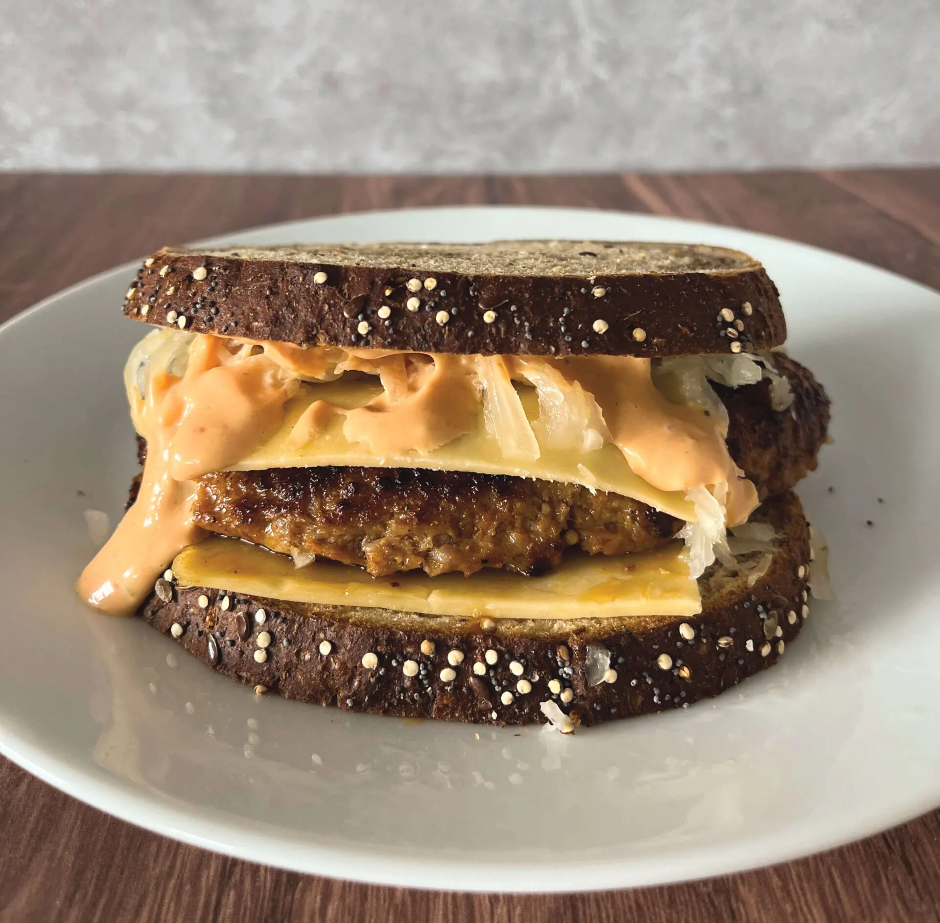 Grilled Reuben Sandwich with Polish Kielbasa