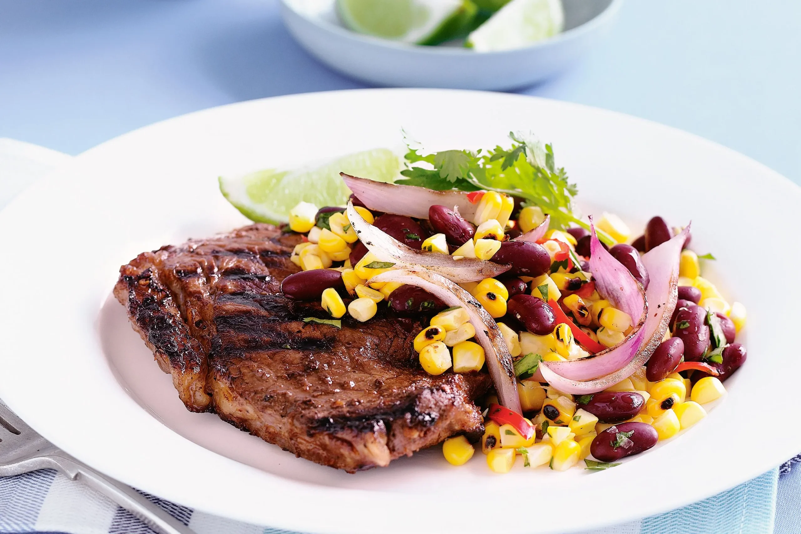 Grilled Steak with Fresh Corn Salad