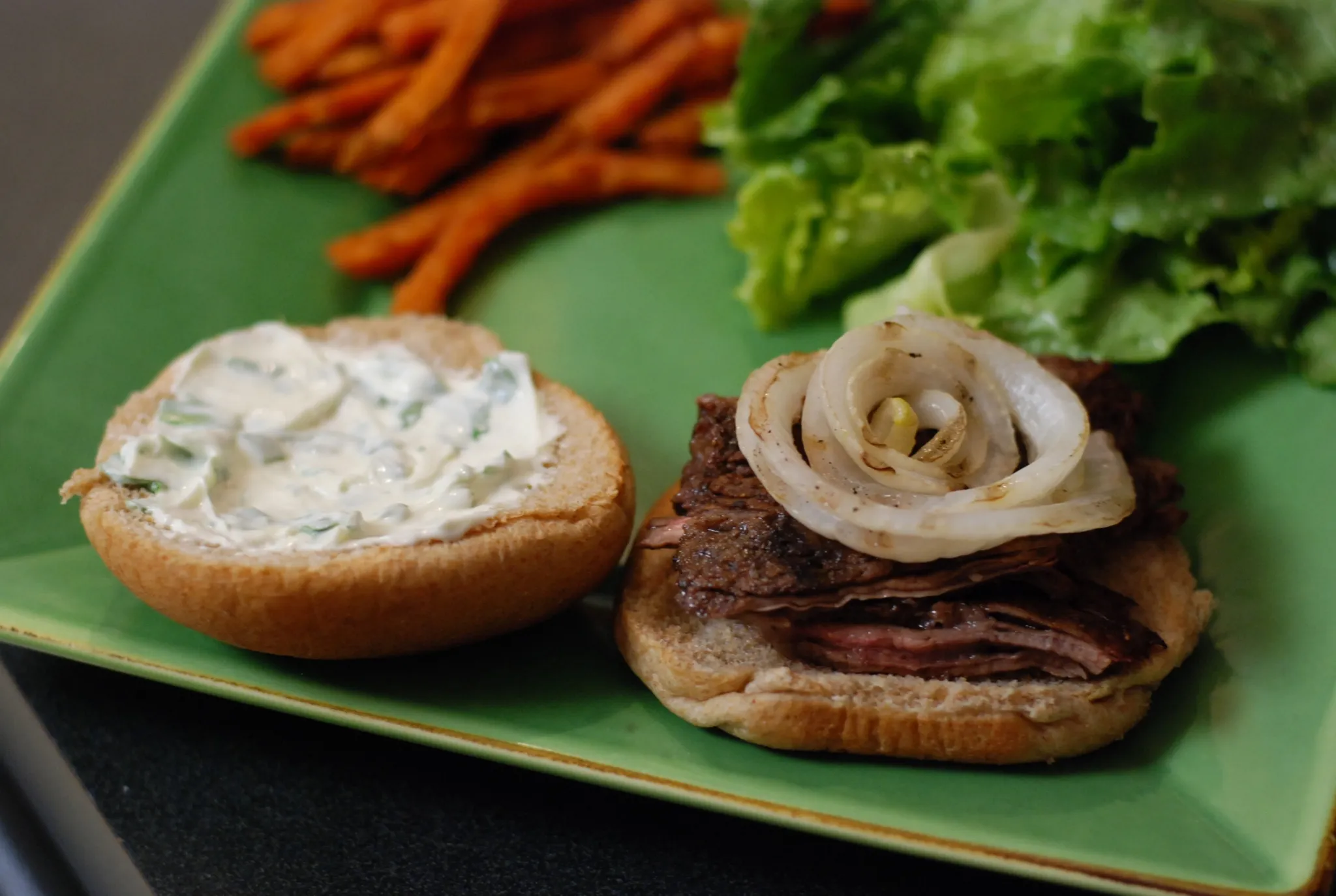 Grilled Vidalia Onion Steaks with Honey Mustard Glaze
