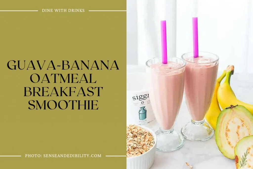 Guava Banana Oatmeal Breakfast Smoothie
