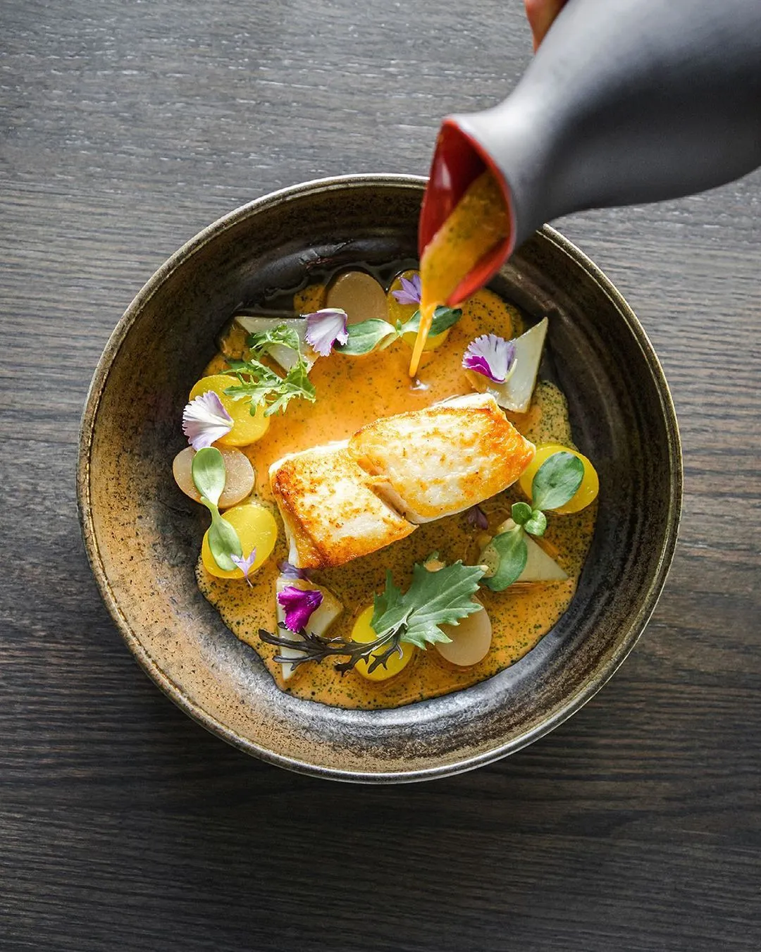 Halibut in Artichoke and Tomato Broth