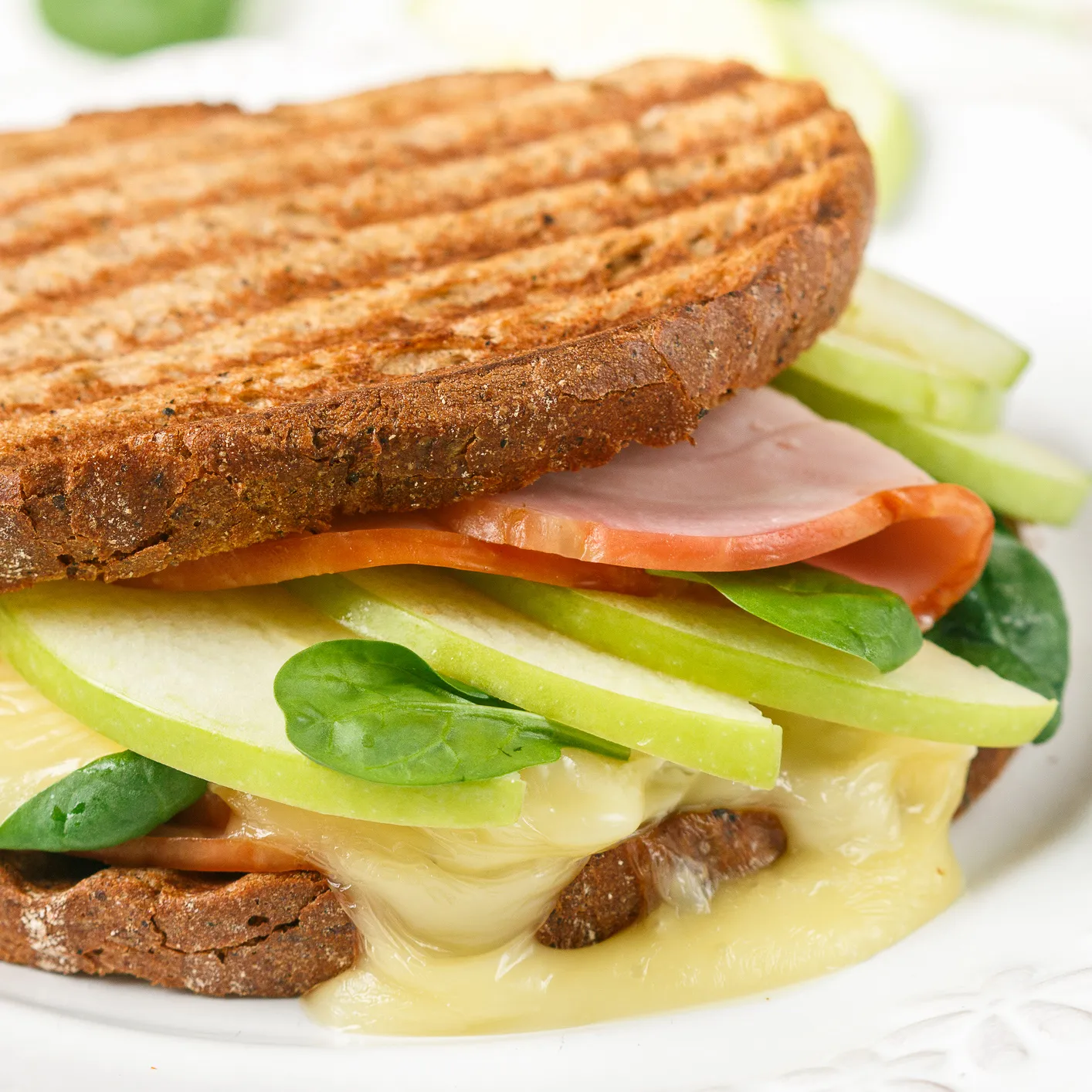 Ham, Apple, and Brie Panini