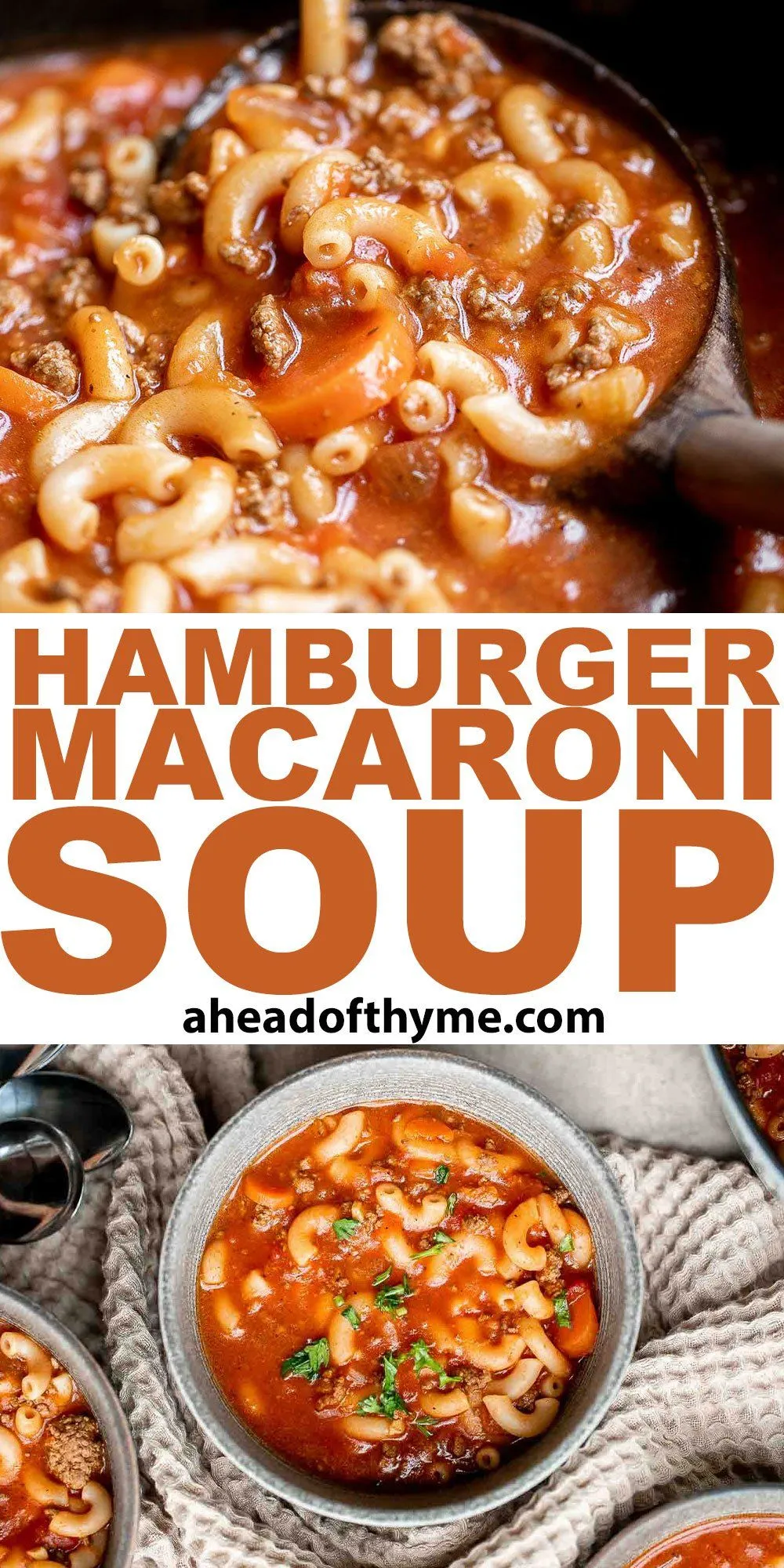 Hamburger Soup with Macaroni Goulash Soup