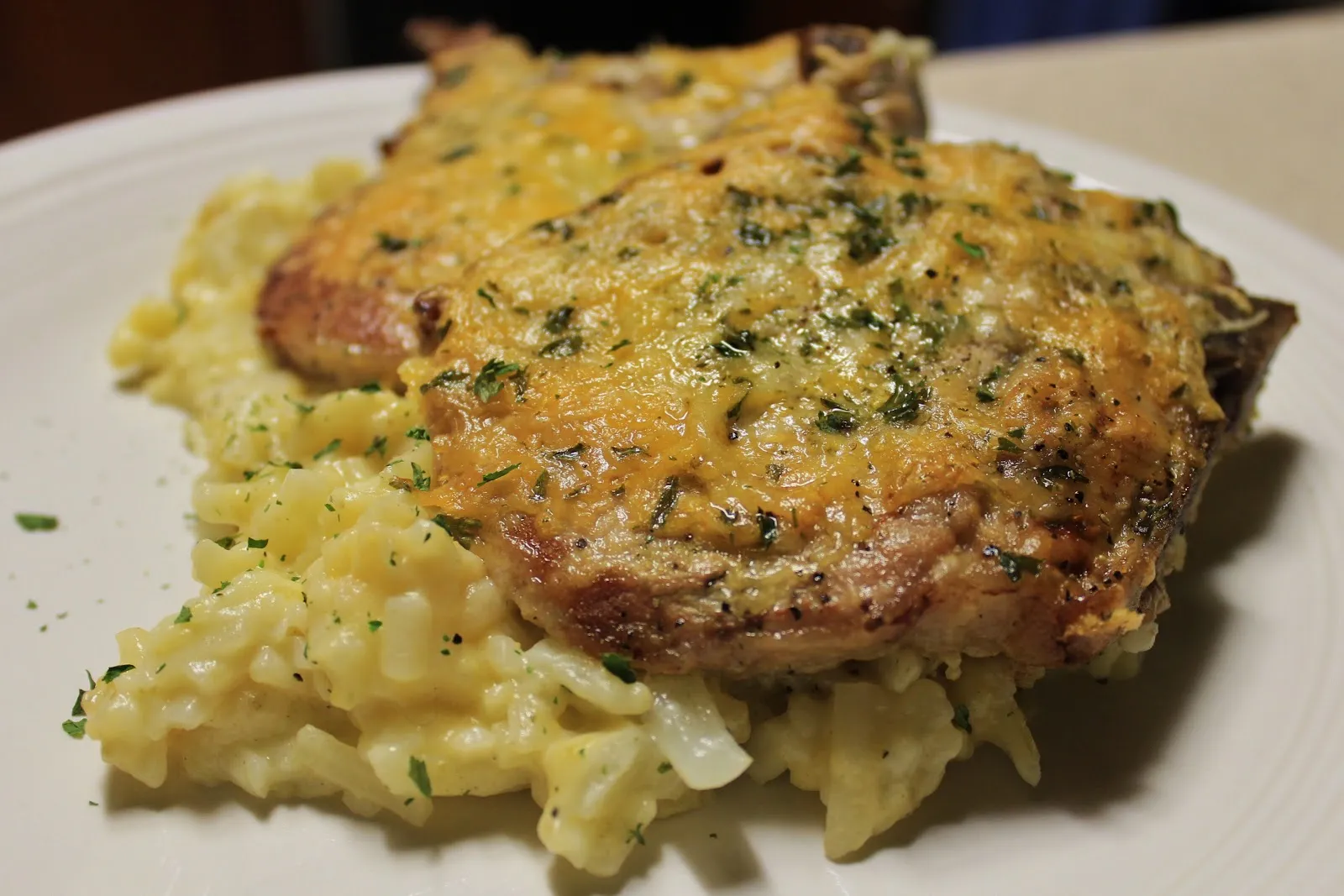 Hashbrown Pork Chop Casserole