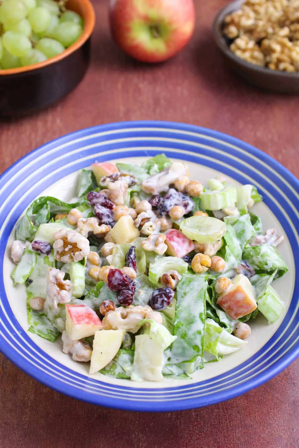 Healthier Mayo Free Waldorf Salad Vegetarian Gluten Free