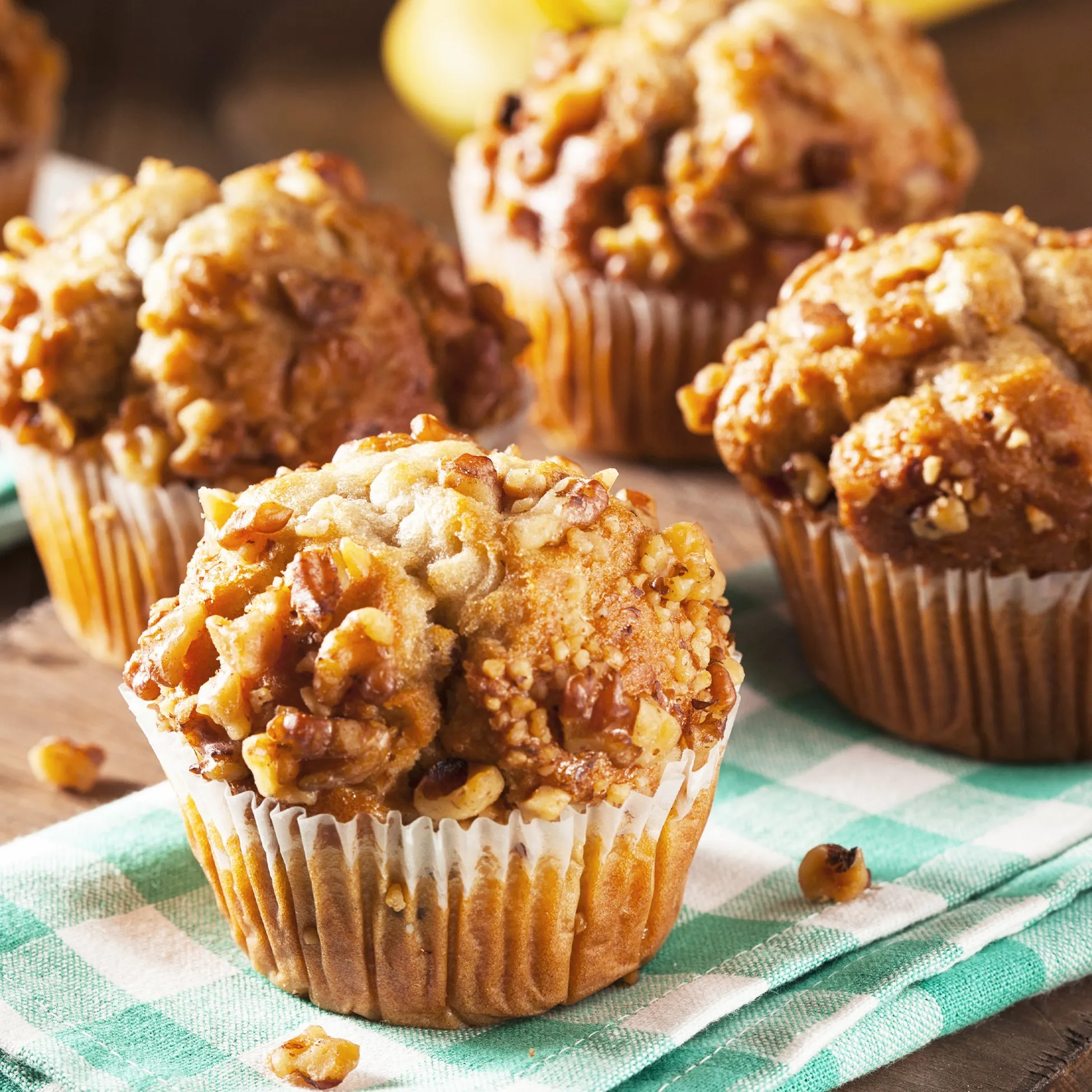 Healthy Banana Nut Protein Muffins