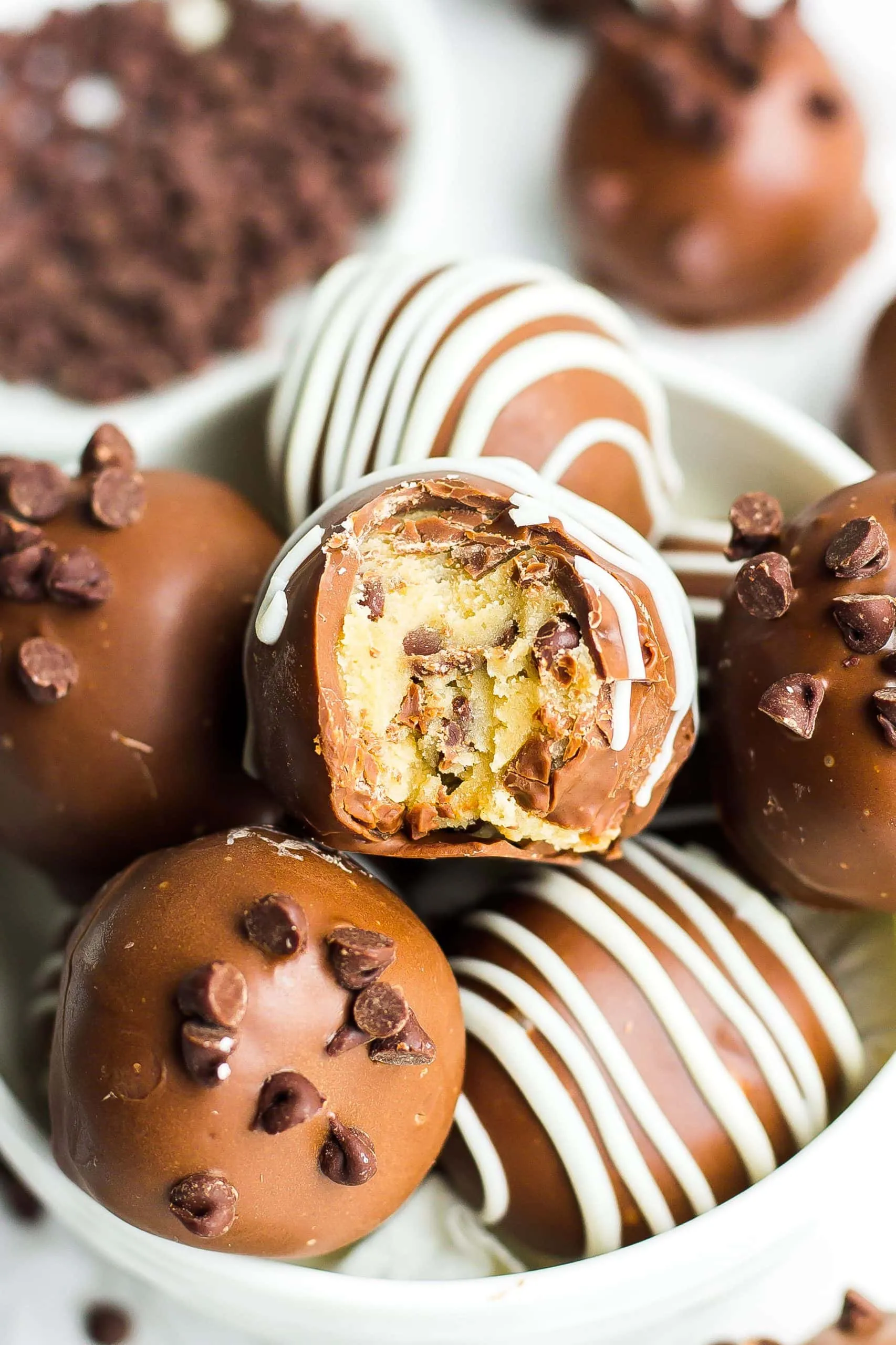 Healthy Chocolate Chip Cookie Dough Truffles