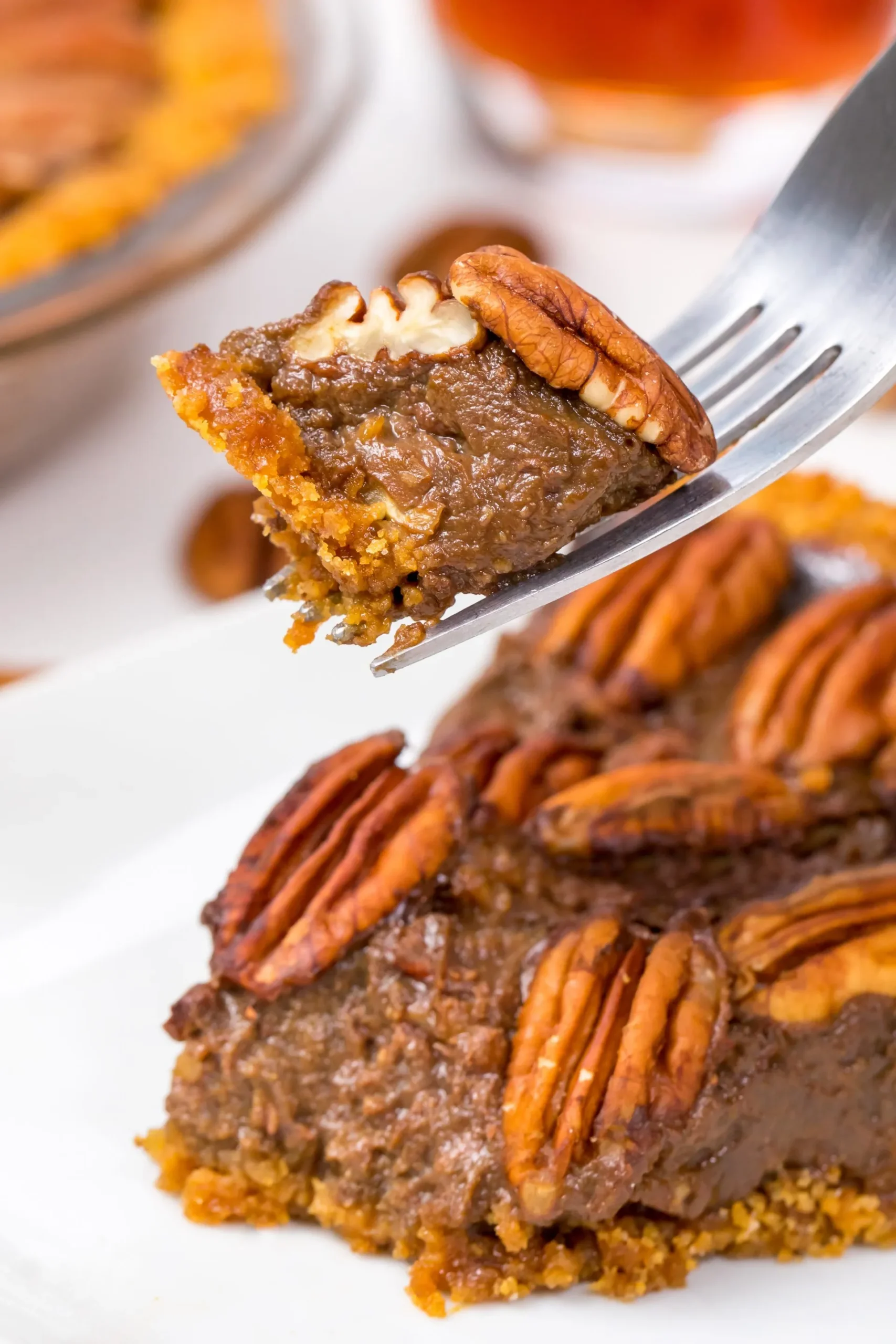 Healthy Chocolate Pecan Pie