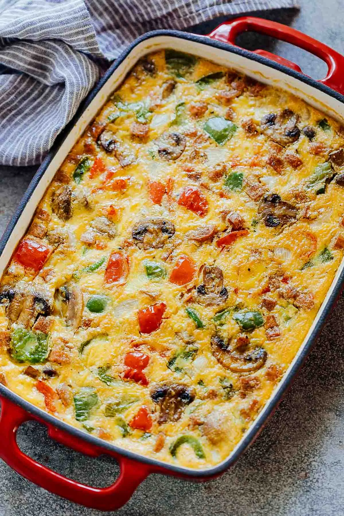 Healthy Denver Omelet Egg Bake