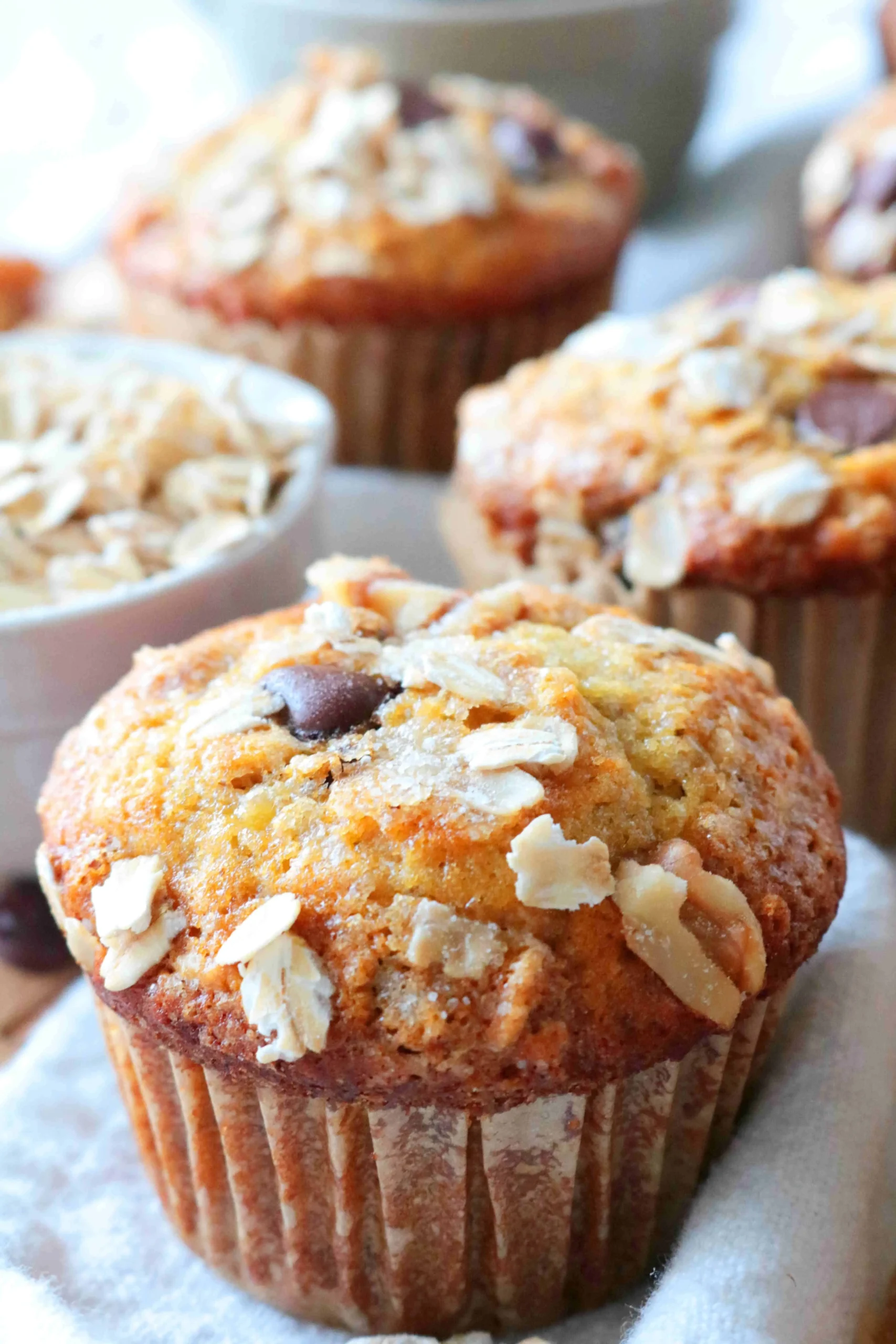 Healthy Oatmeal Banana Muffins