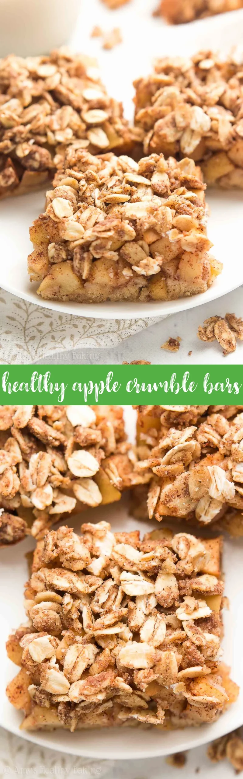 Healthy Small Batch Apple Crumble Bars