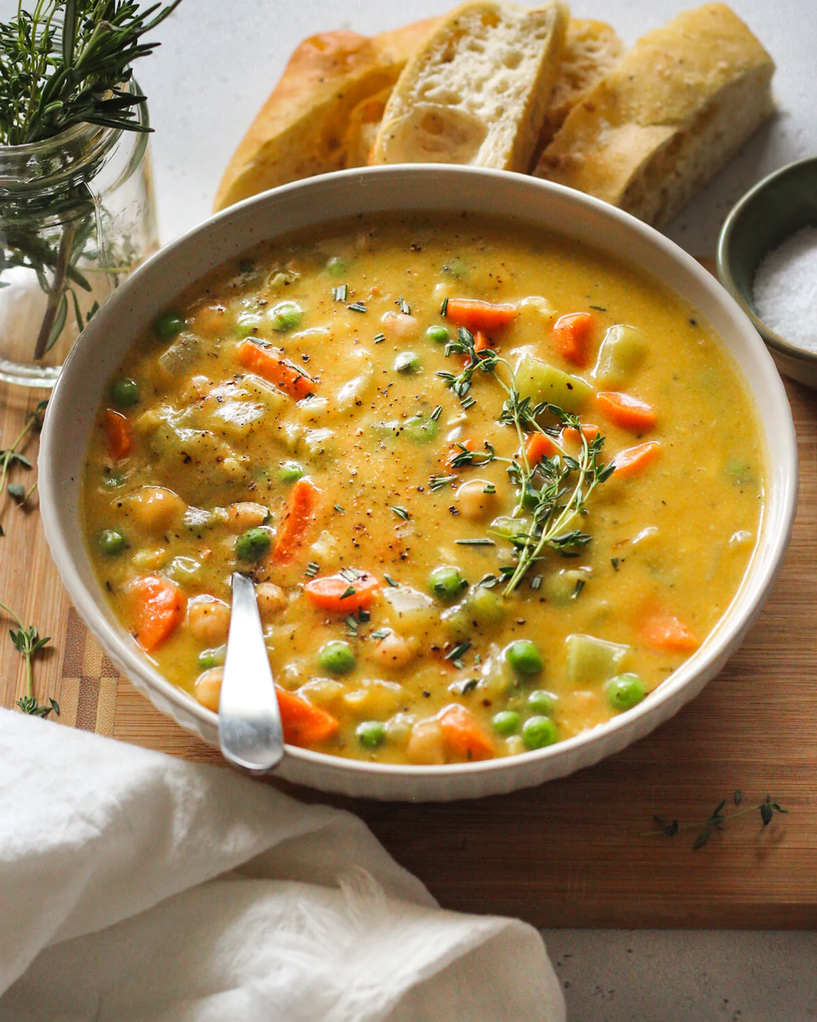 Hearty Vegetable Soup with Sweet Potato Biscuits Vegan Gluten Free