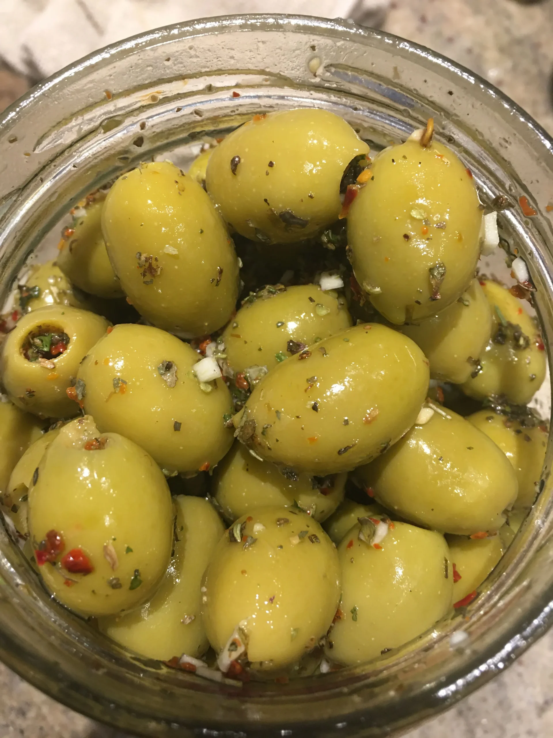 Herb Garlic Marinated Olives