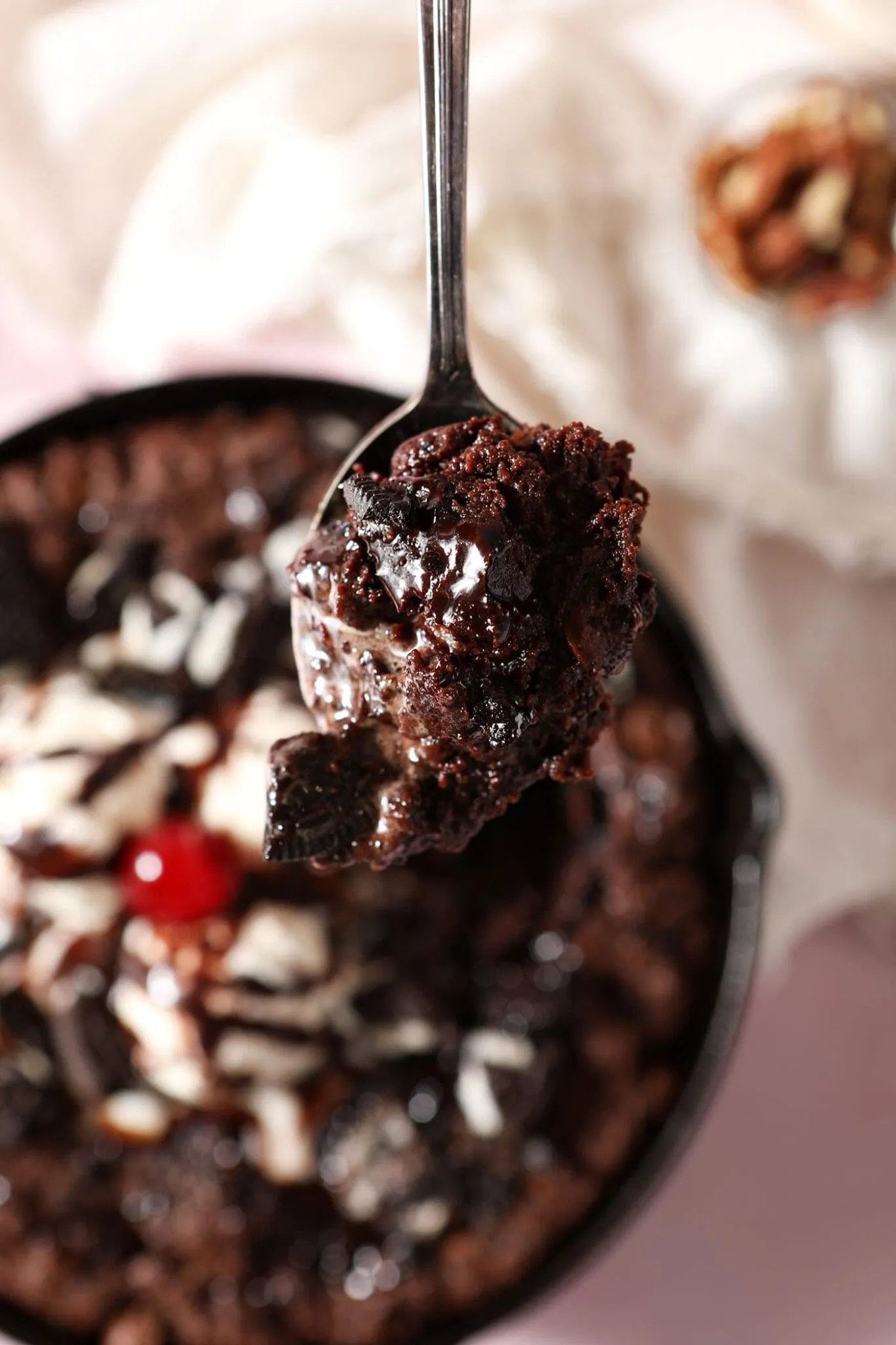 Homemade Brownie Skillet with Oreos