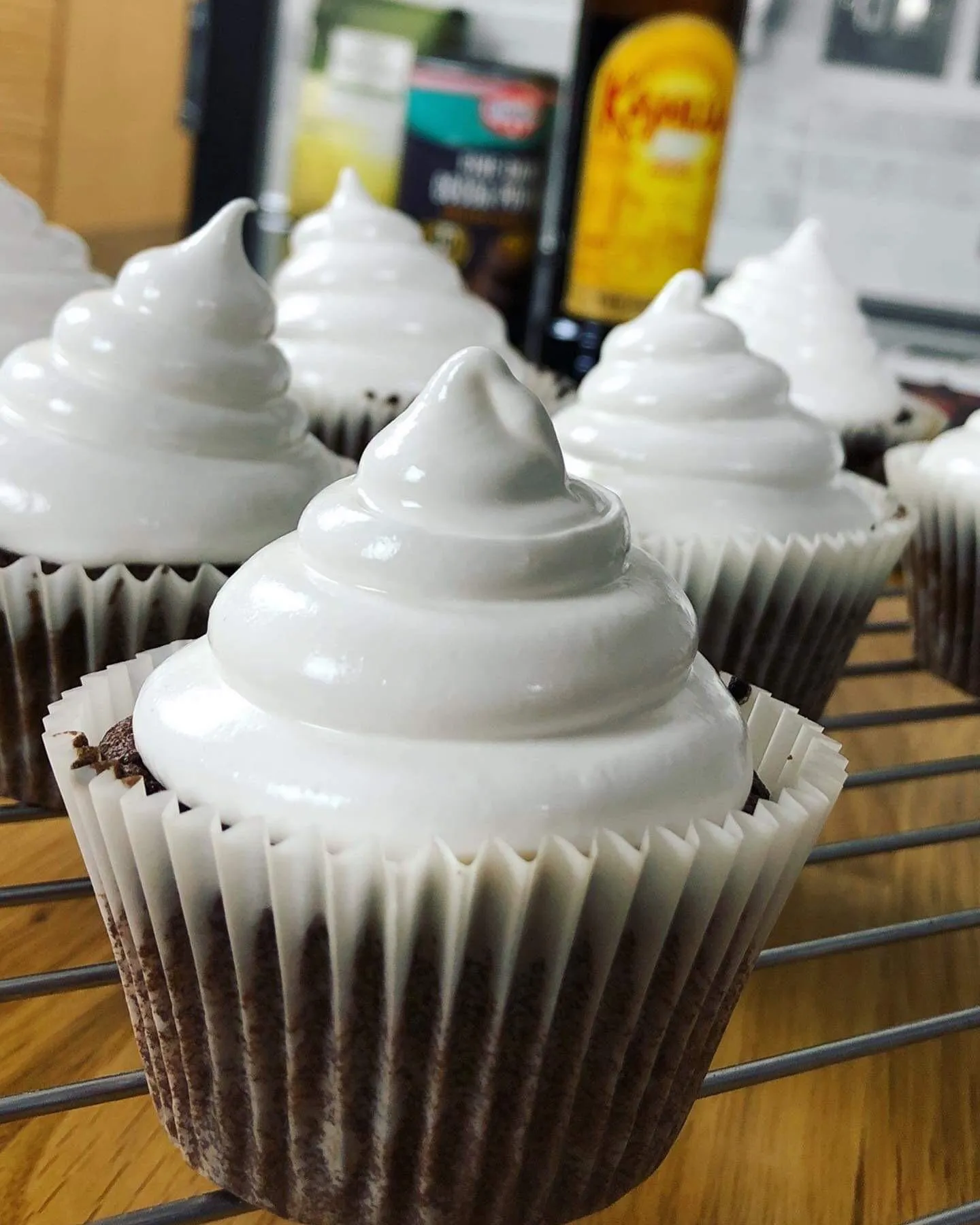 Homemade Chocolate Cupcakes with a Marshmallow Frosting