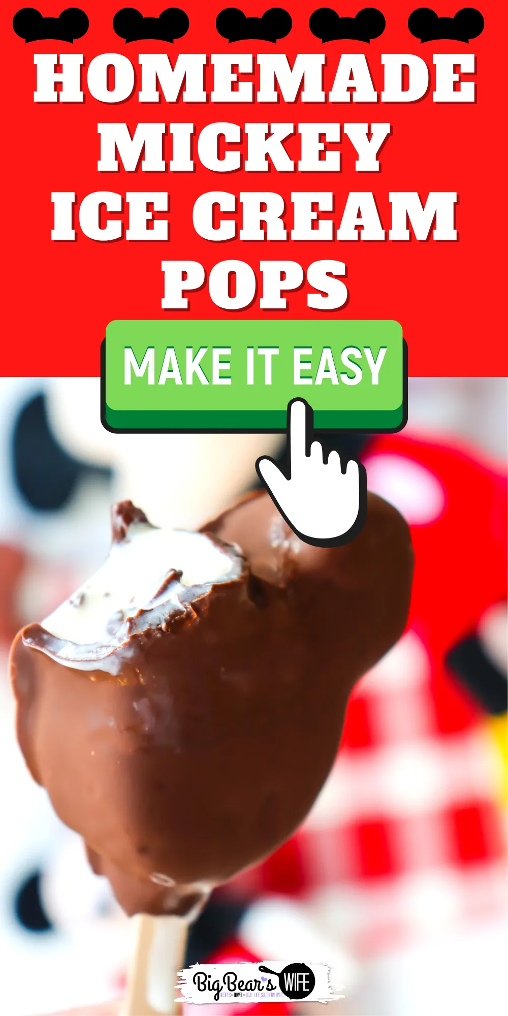 Homemade Mickey Ice Cream Pops