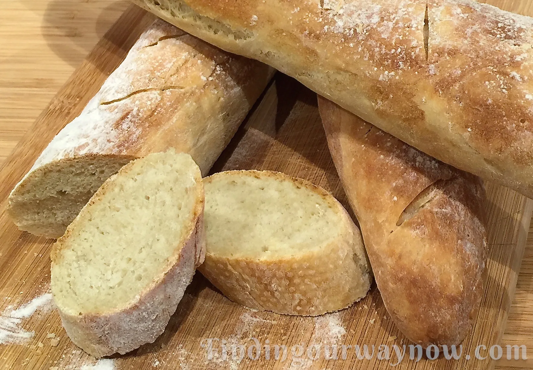 Homemade No Knead French Baguettes