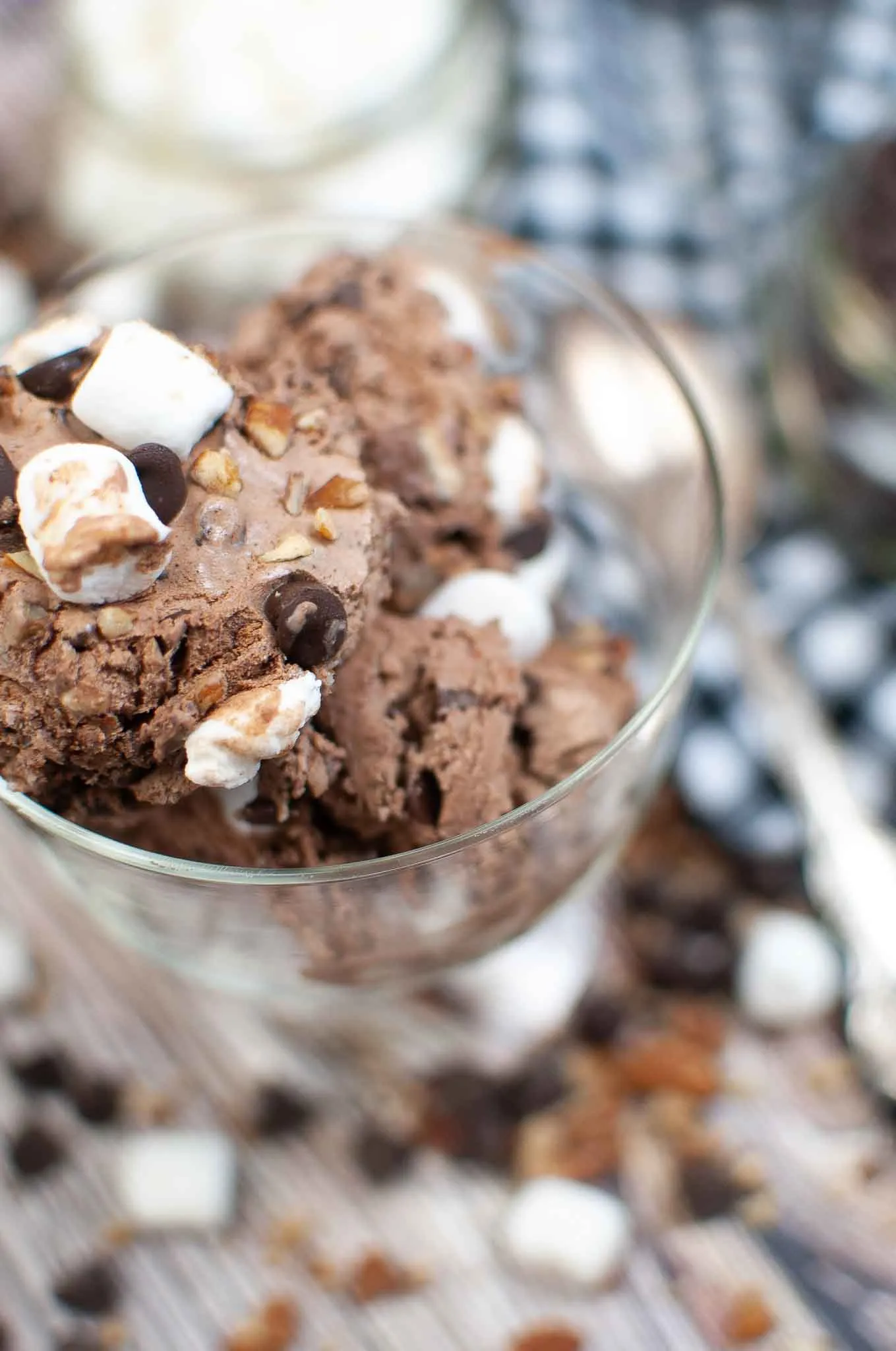 Homemade Rocky Road Ice Cream