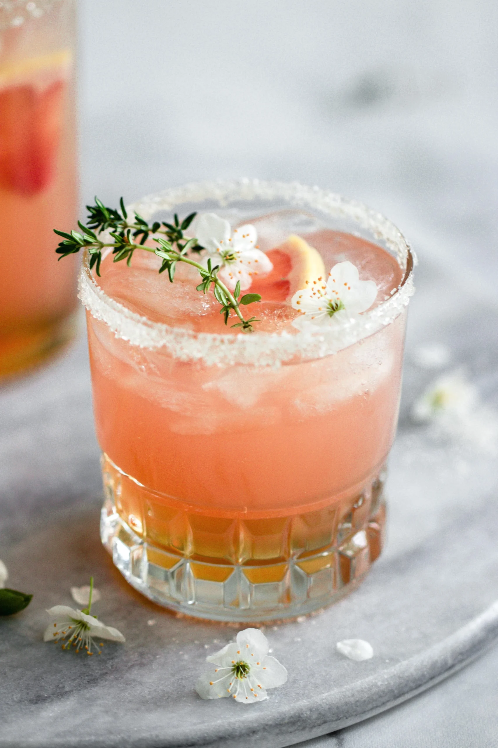 Honey Grapefruit Pineapple Thyme Mocktail
