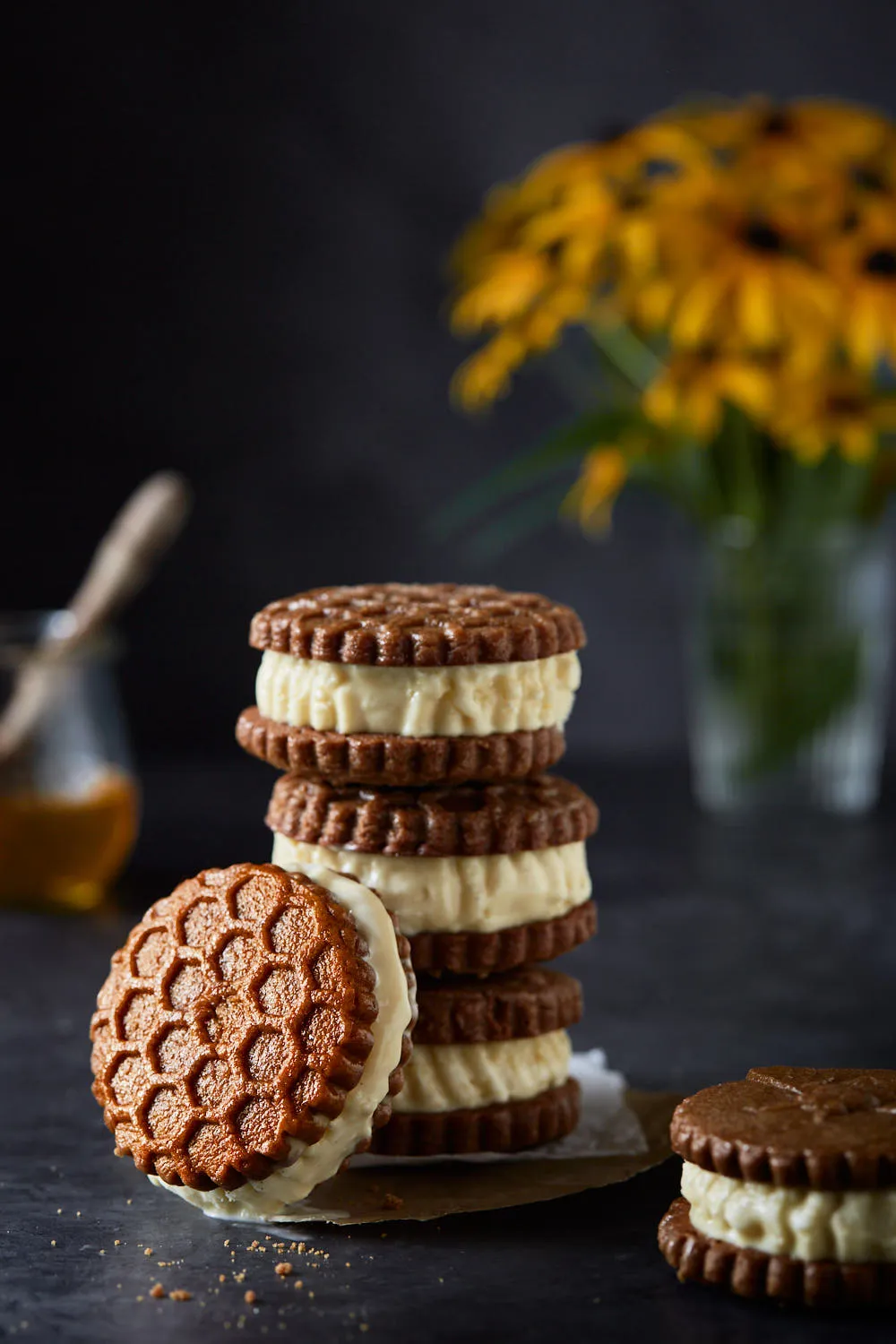 Honey Ice Cream Sandwiches