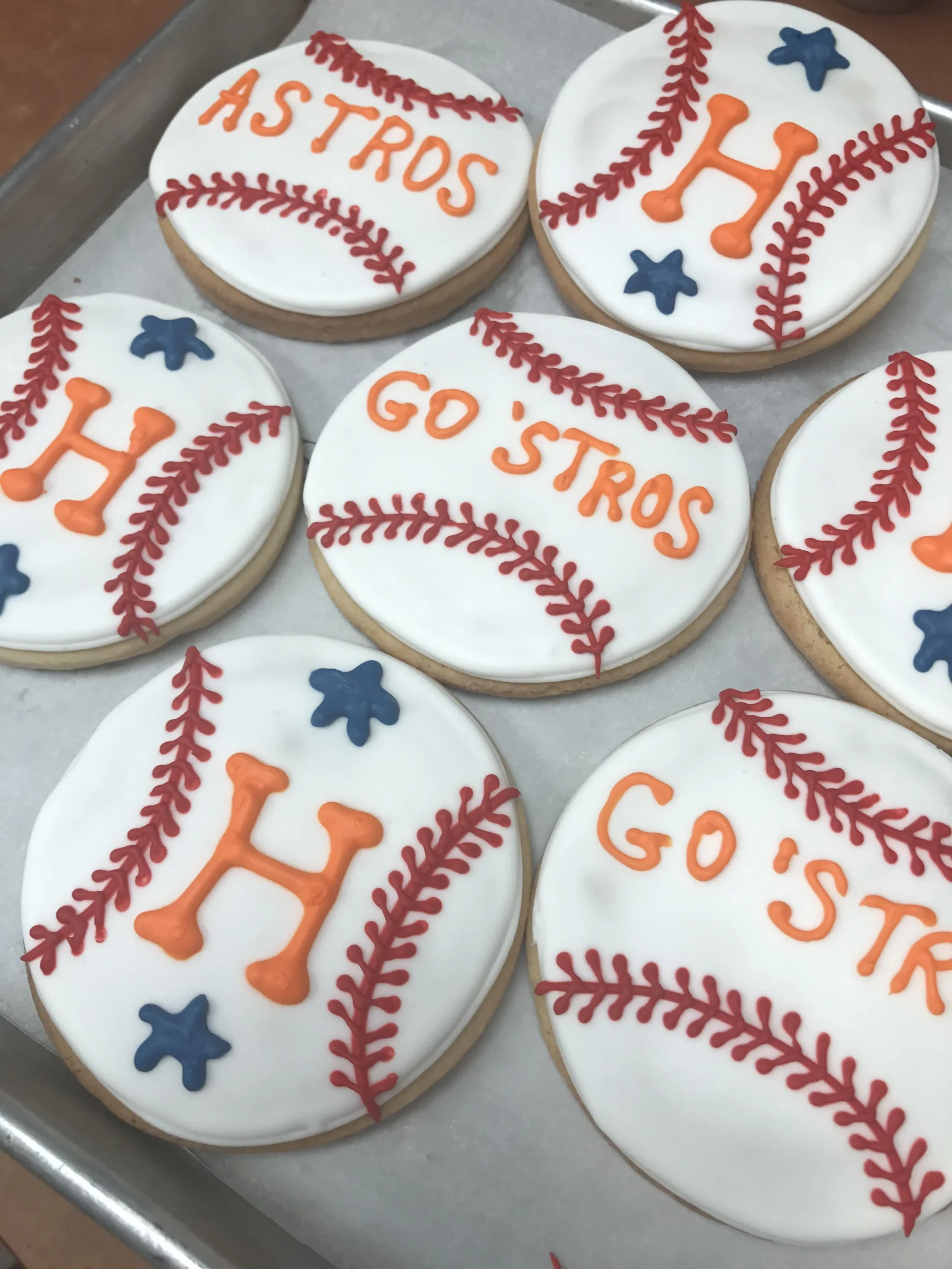 Houston Astros Decorated Cookies