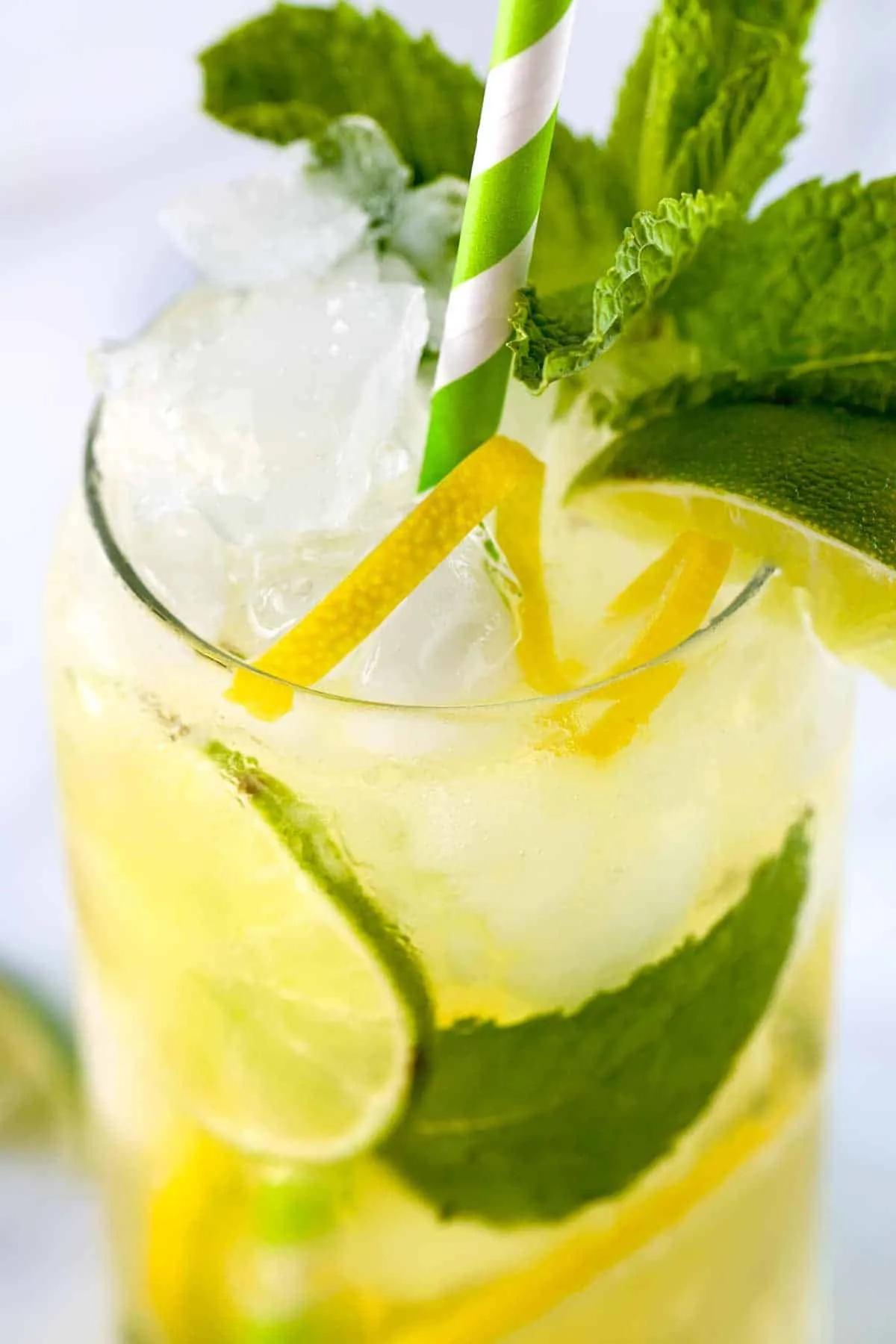 Iced Green Tea with Citrus Mint
