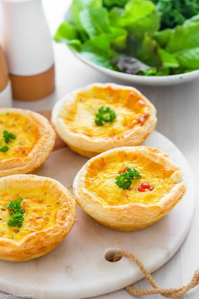 Individual Puff Pastry Quiches