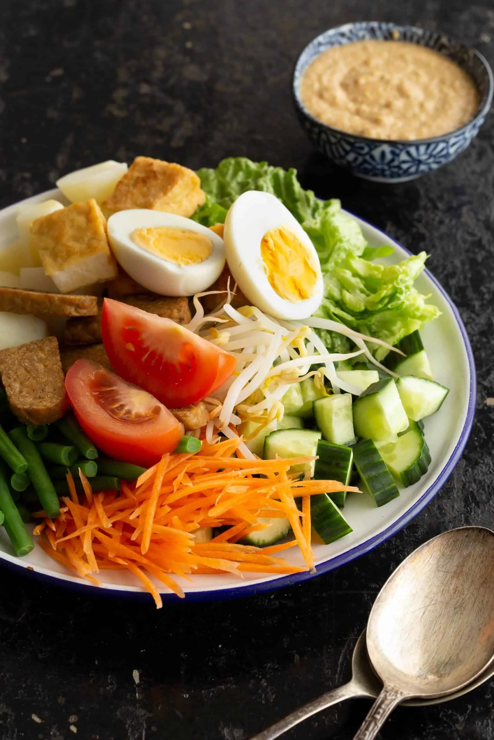 Indonesian Inspired Pork Chops with Gado Gado Salad