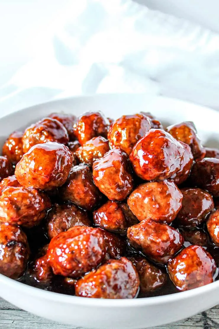 Instant Pot Blackberry Jalapeno BBQ Meatballs