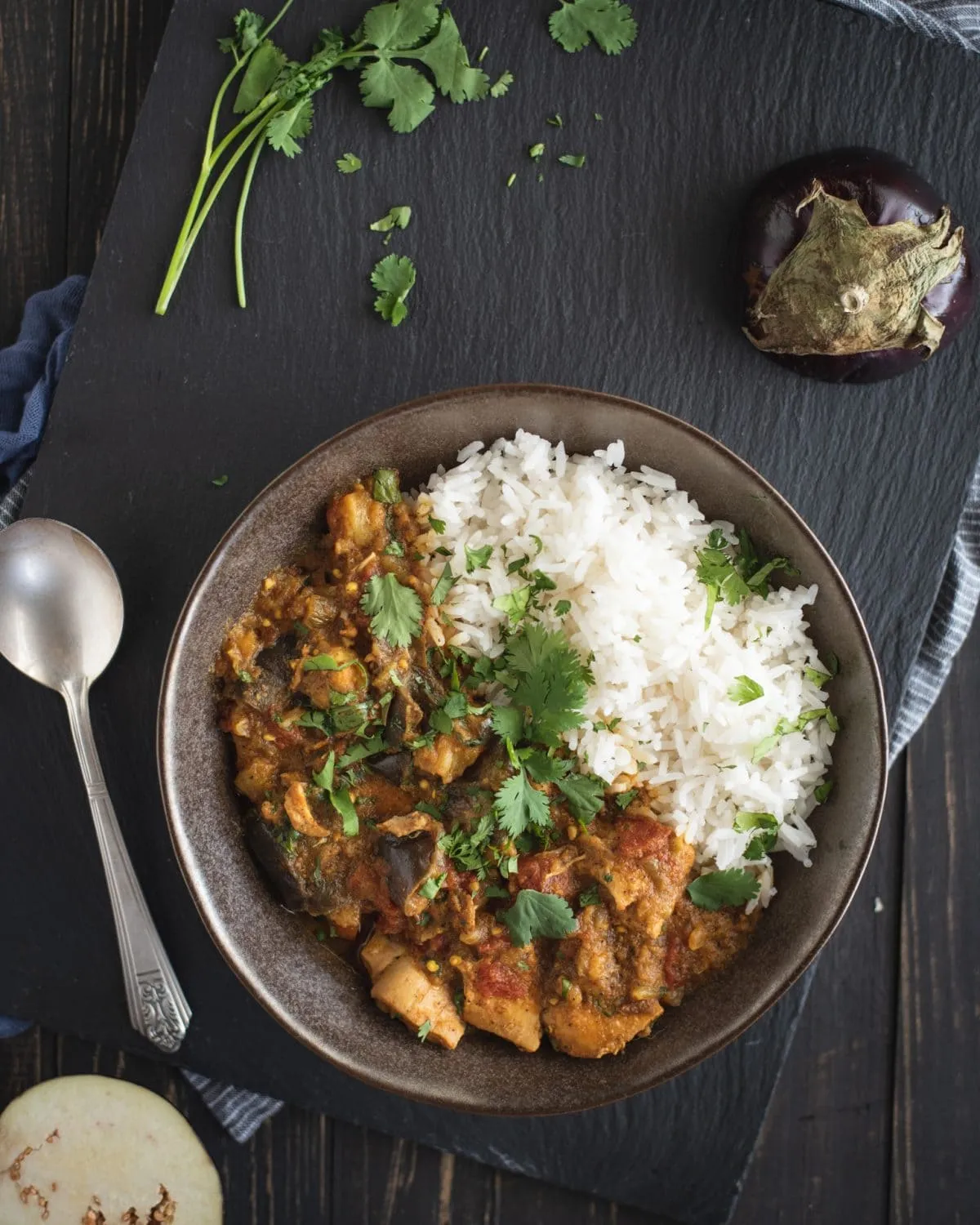 Instant Pot Chicken Curry with Eggplant